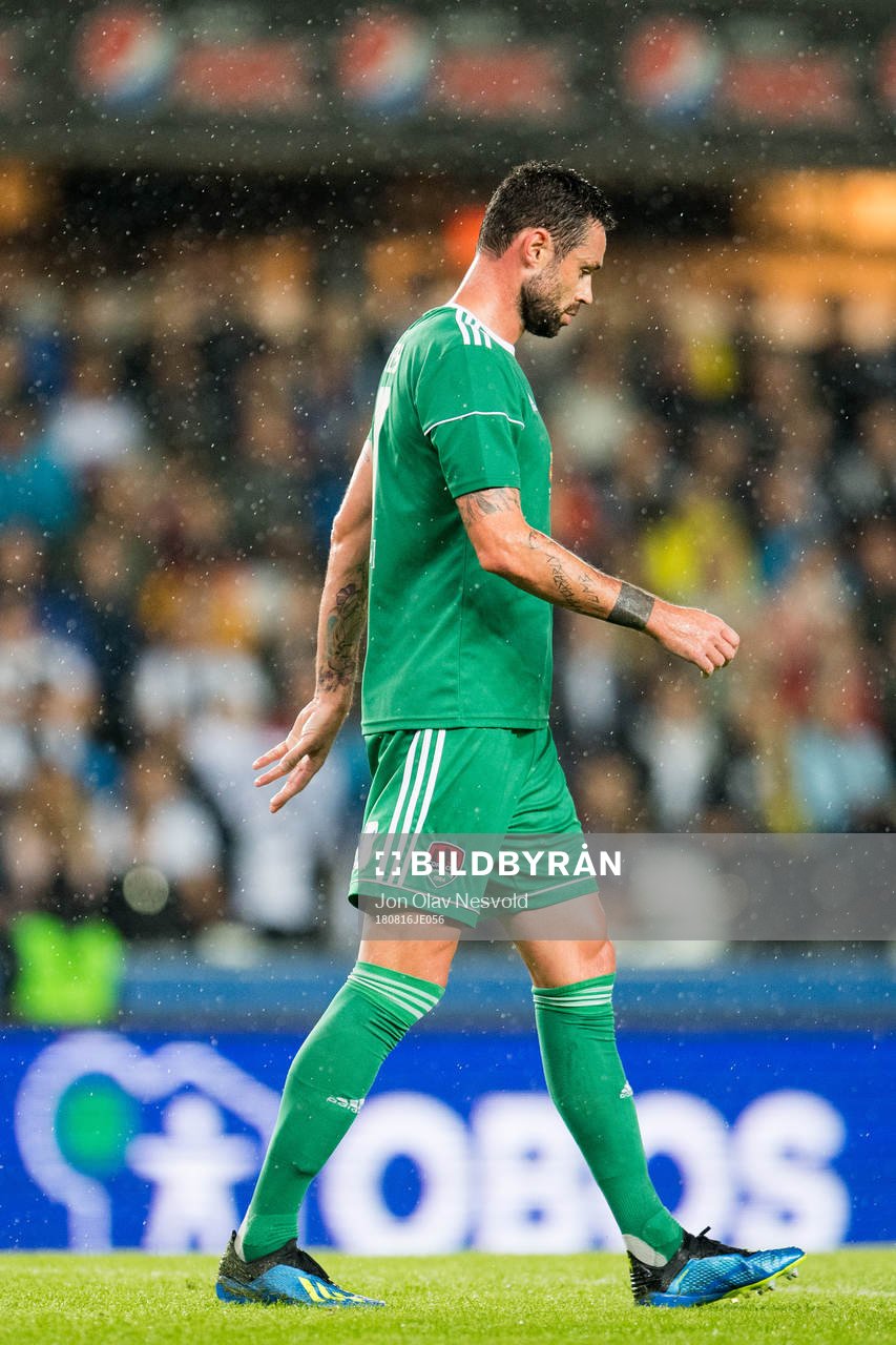 Damien Delaney of Cork City looks dejected in the Europa