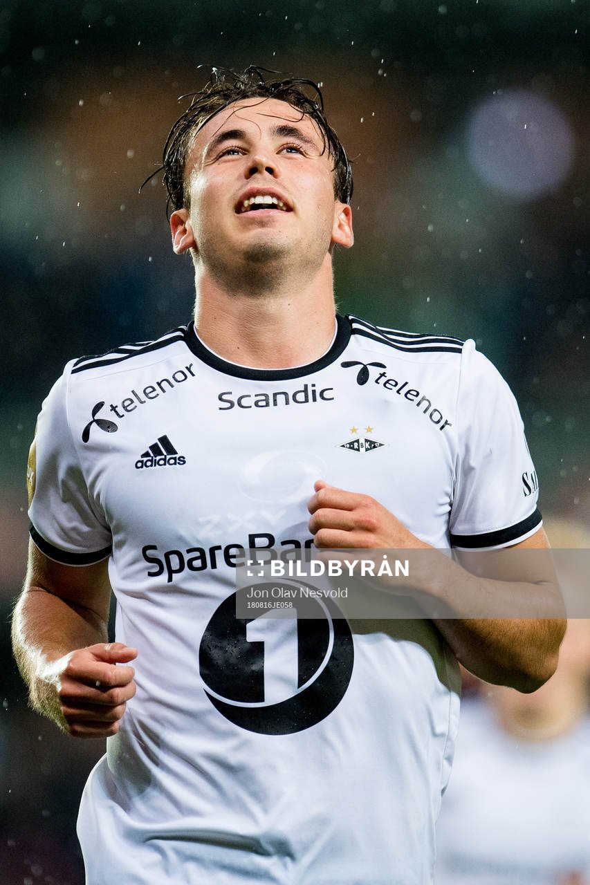 Anders Trondsen of Rosenborg celebrates the 3-0 goal in the