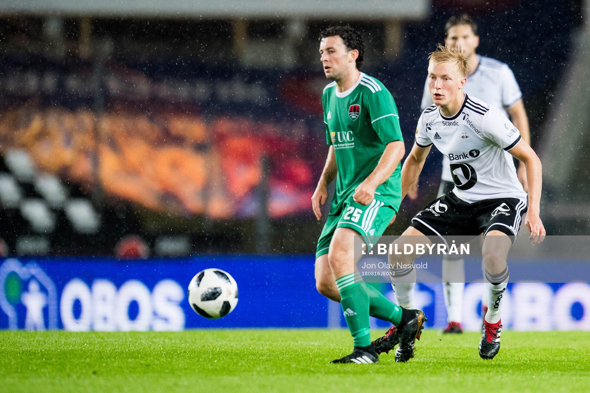 Barry McNamee of Cork City and Birger Meling of Rosenborg