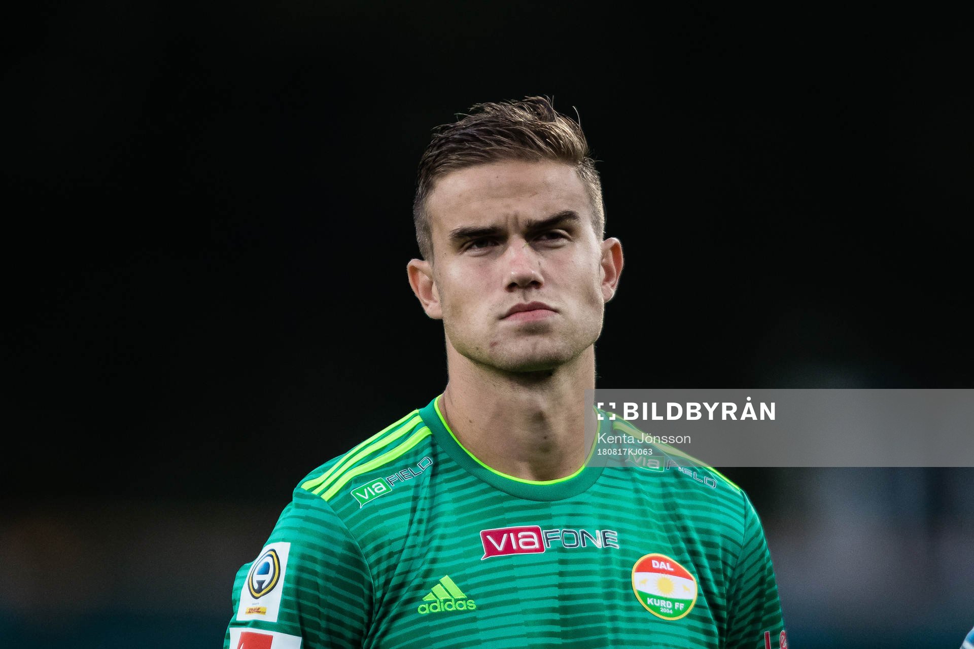 Dalkurds Eero Markkanen innan fotbollsmatchen i Allsvenskan