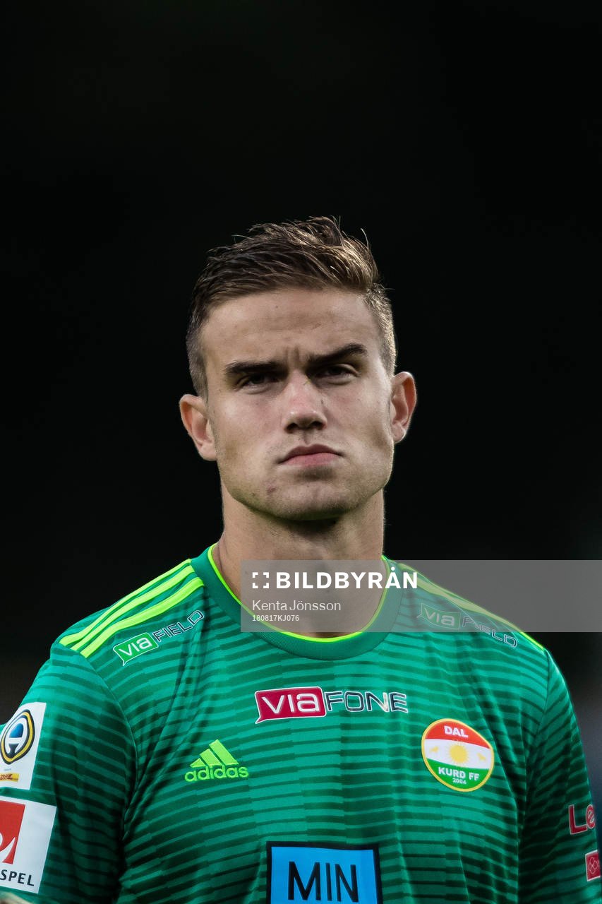 Dalkurds Eero Markkanen innan fotbollsmatchen i Allsvenskan