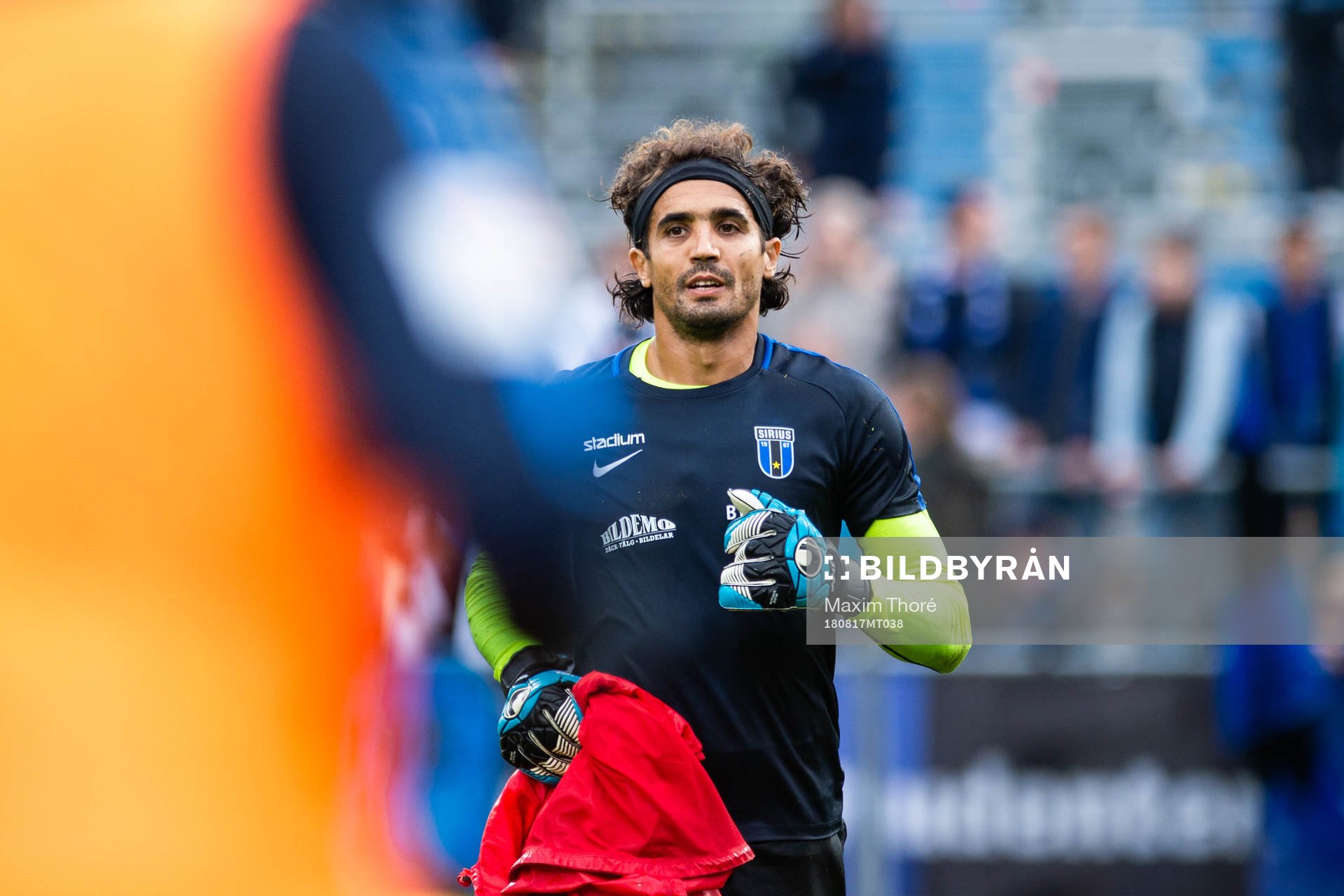 Sirius Karim Fegrouch innan fotbollsmatchen i Allsvenskan
