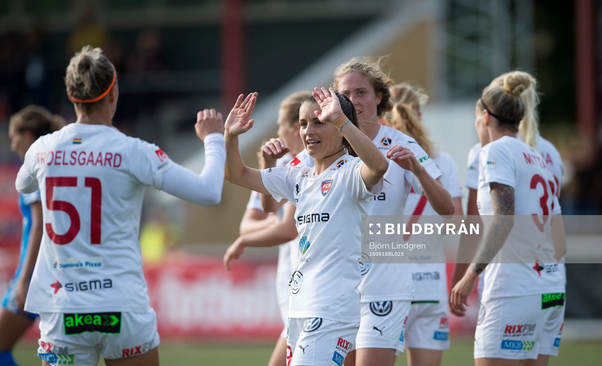 Rosengårds Sanne Troelsgaard, Iva Landeka och Celia