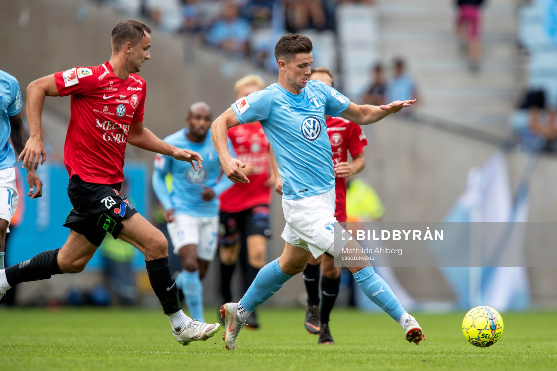 Trelleborgs Jasmin Sudic och Malmö FFs Marcus Antonsson