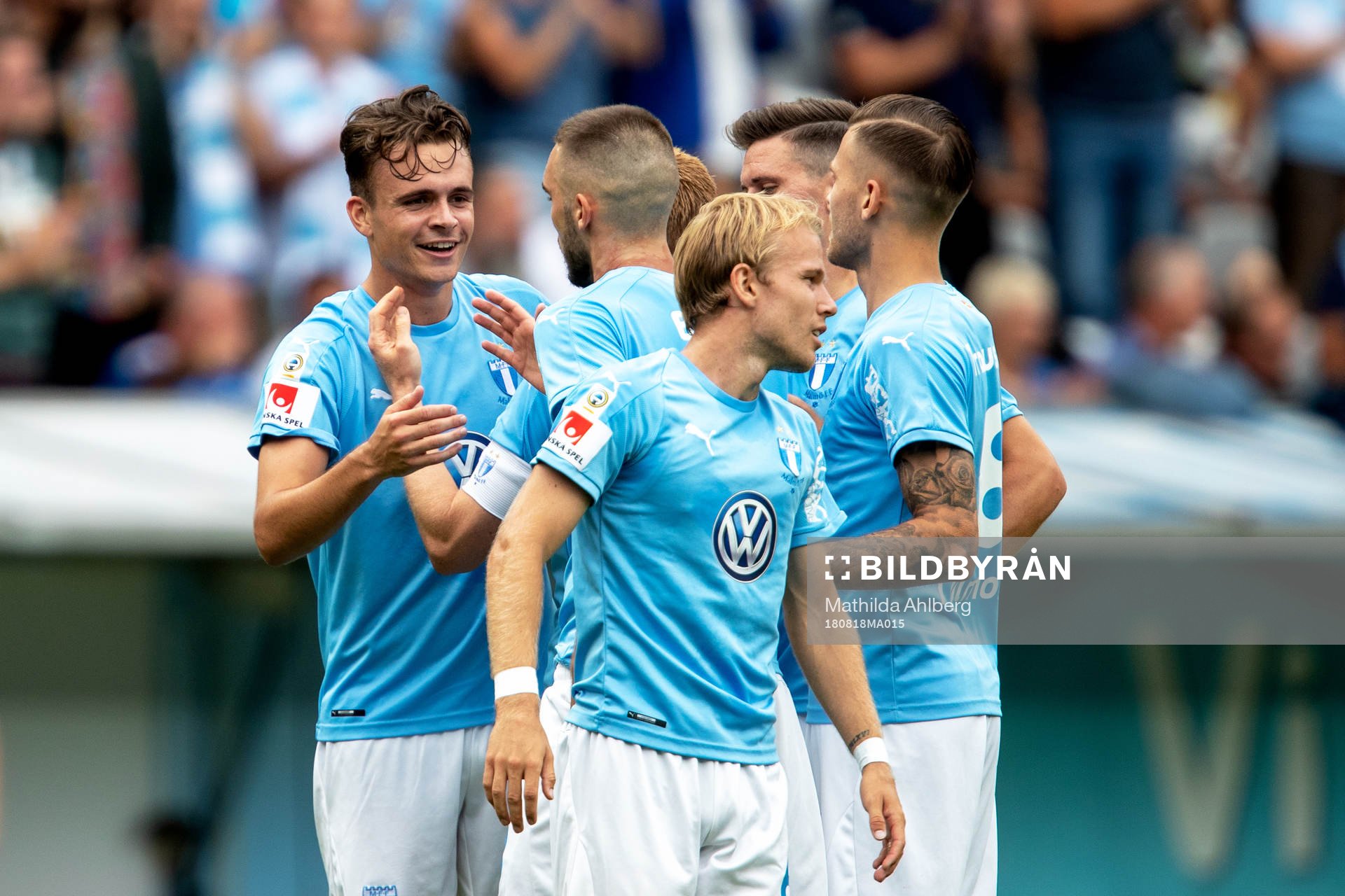 Malmö FFs Andreas Vindheim jublar med lagkamrater