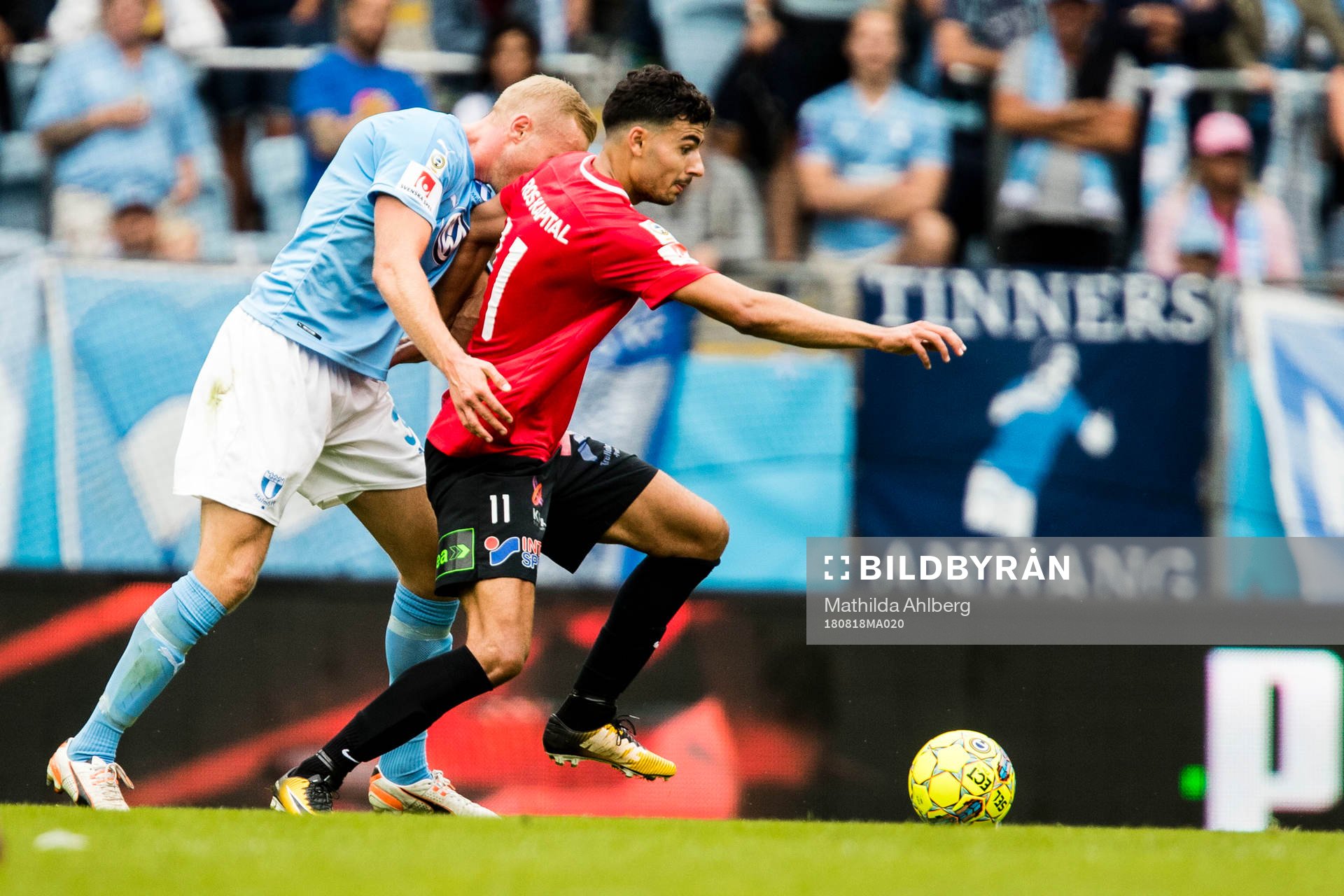Malmö FFs Franz Brorsson och Trelleborgs Deniz Hümmet