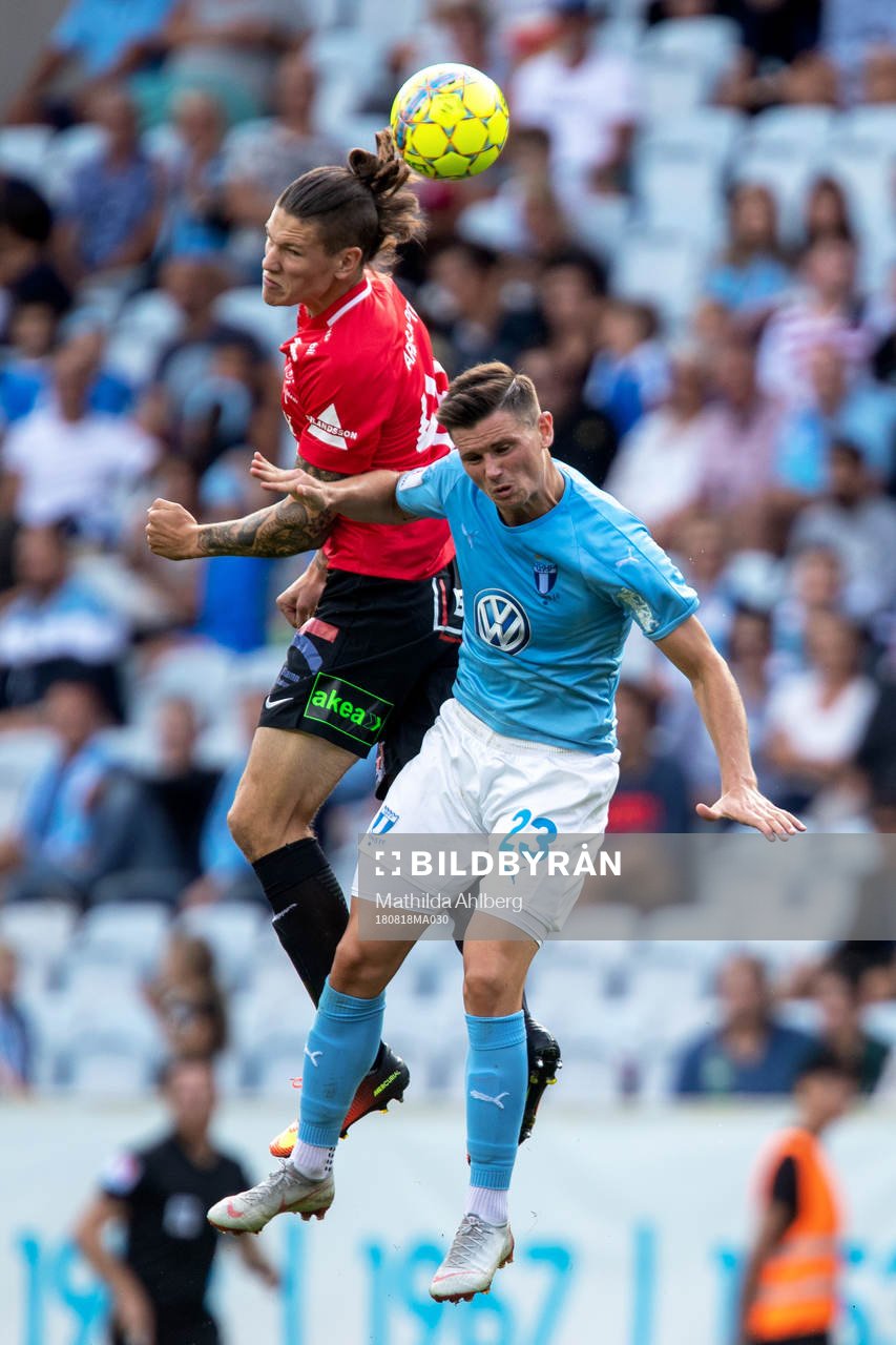 Trelleborgs Isak Jönsson och Malmö FFs Marcus Antonsson