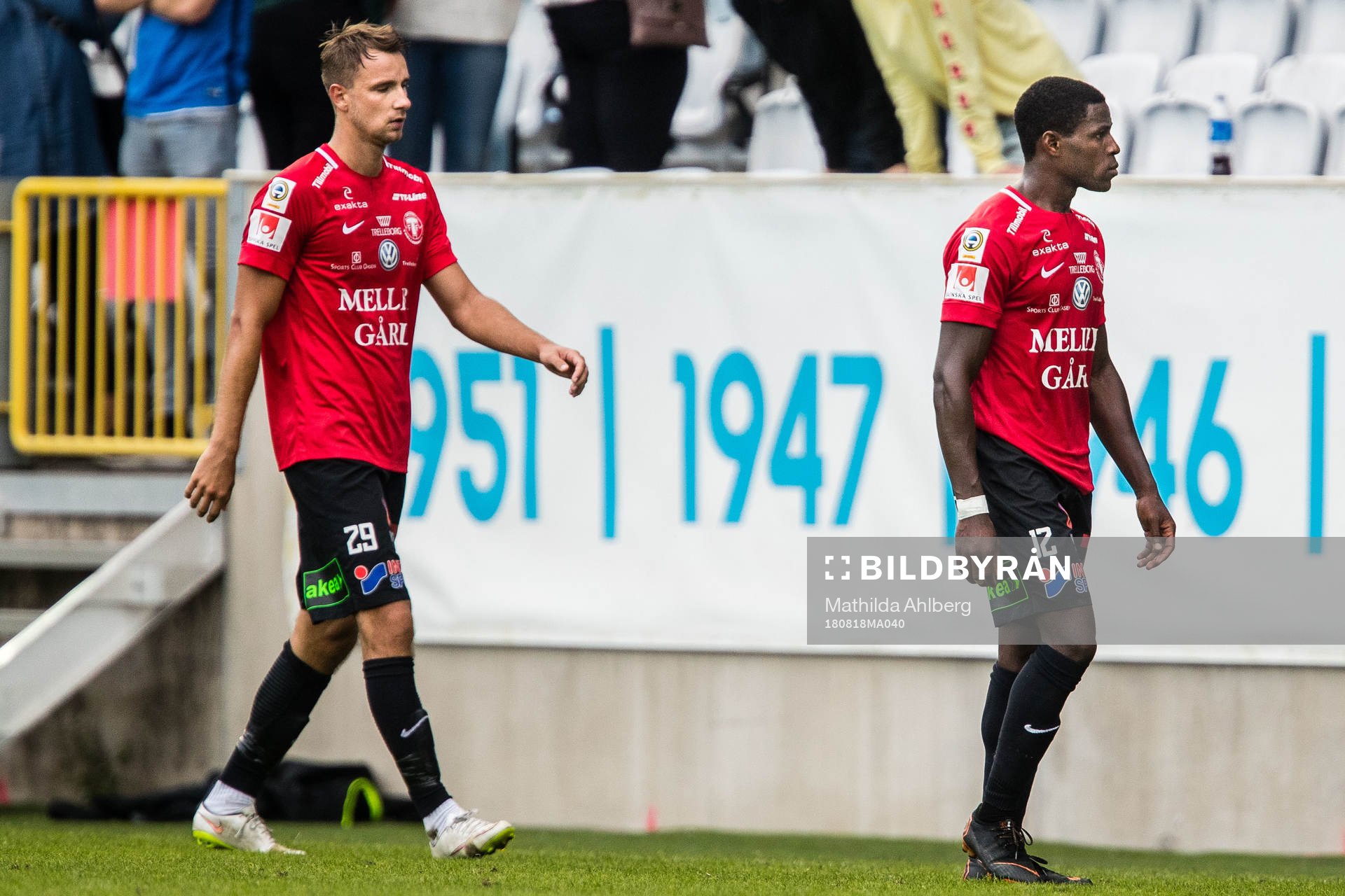 Trelleborgs Jasmin Sudic och Kofi Sarkodie deppar