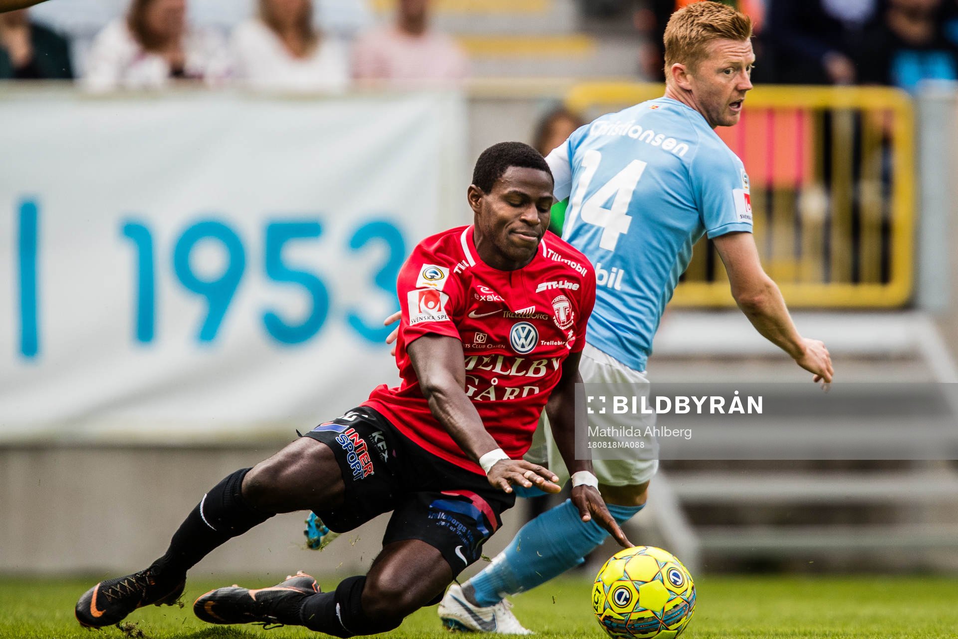 Trelleborgs Kofi Sarkodie och Malmö FFs Anders Christiansen