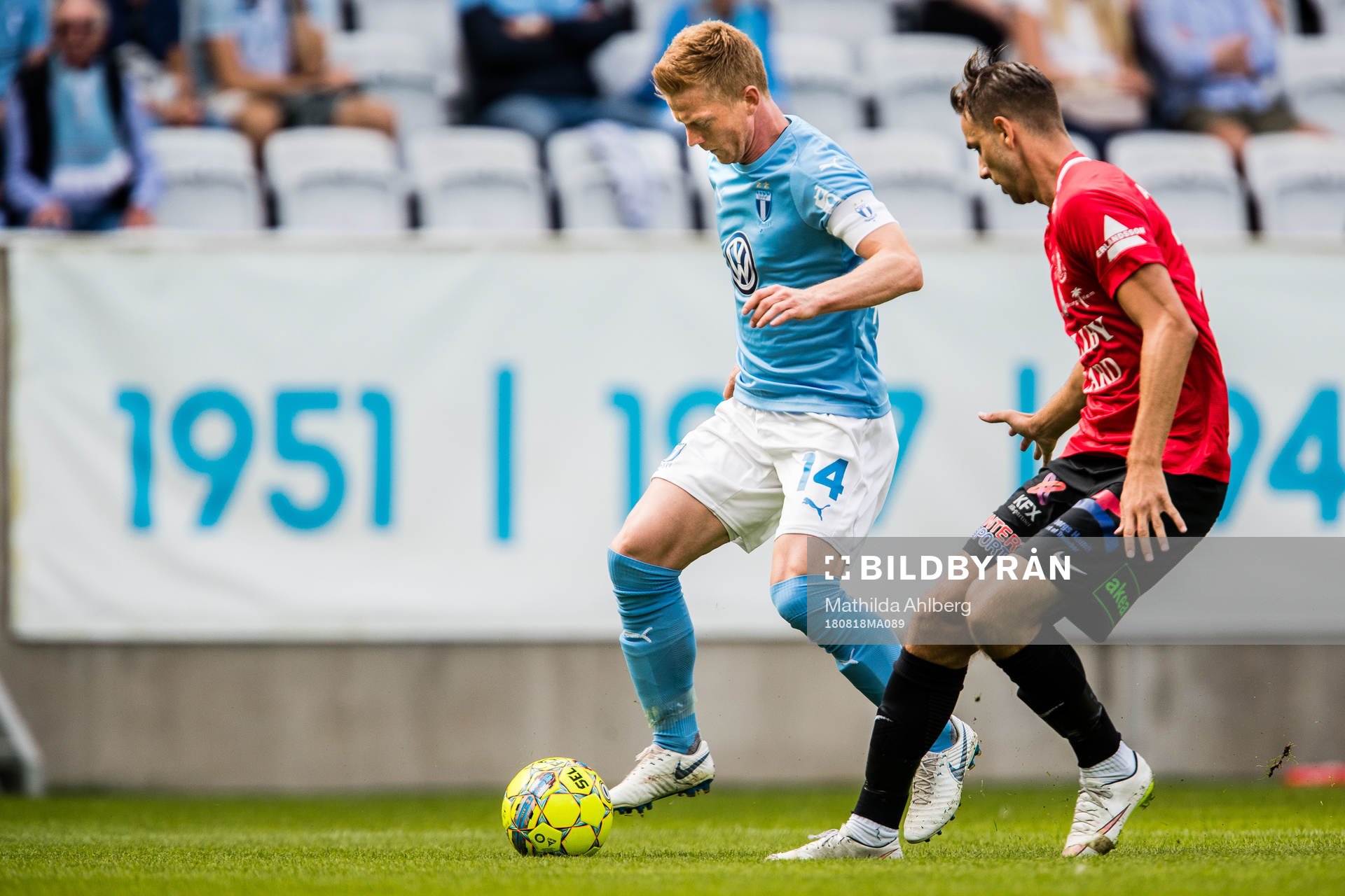 Malmö FFs Anders Christiansen och Trelleborgs Jasmin Sudic