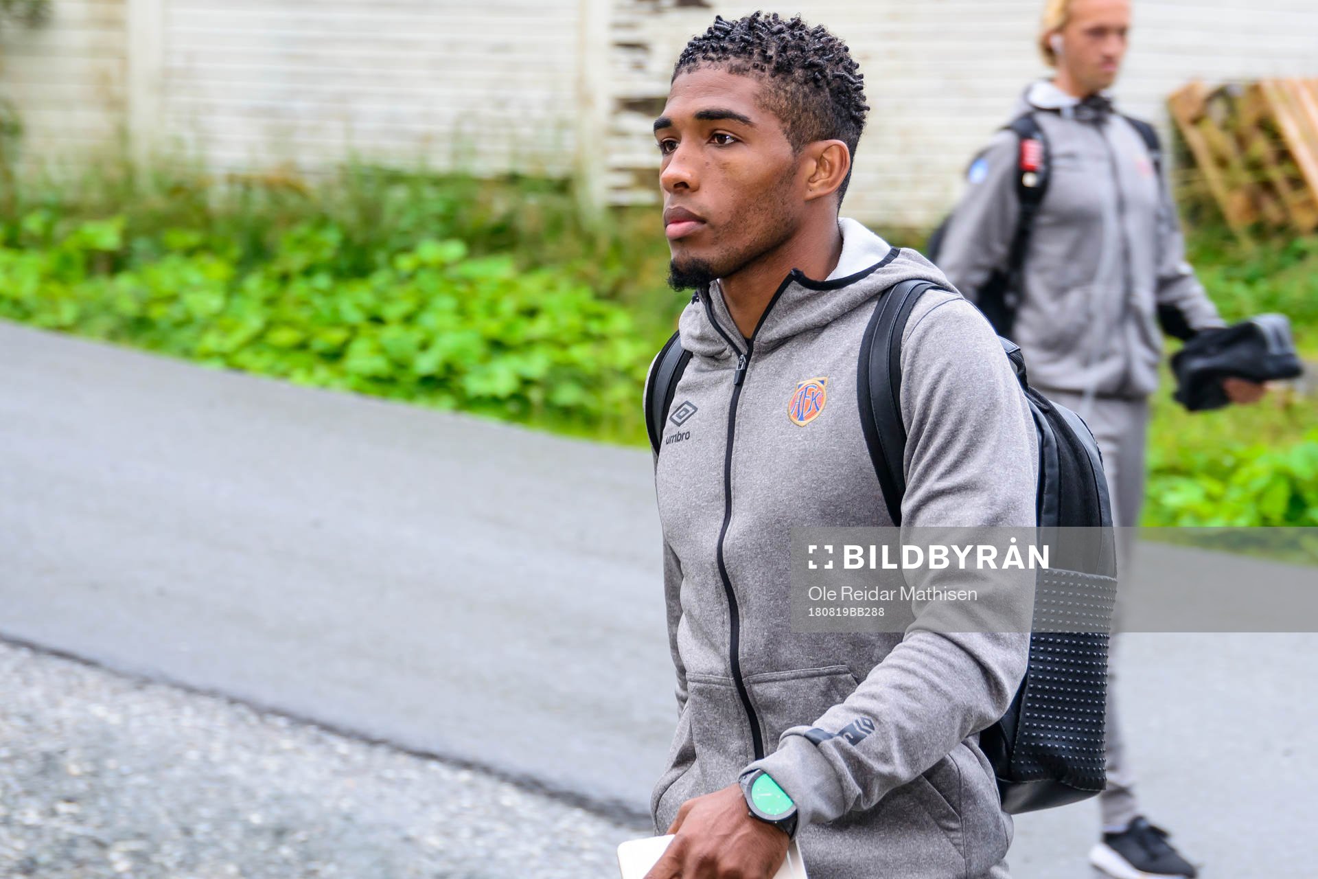 Erikson Spinola Lima of Aalesund arrives at the stadium