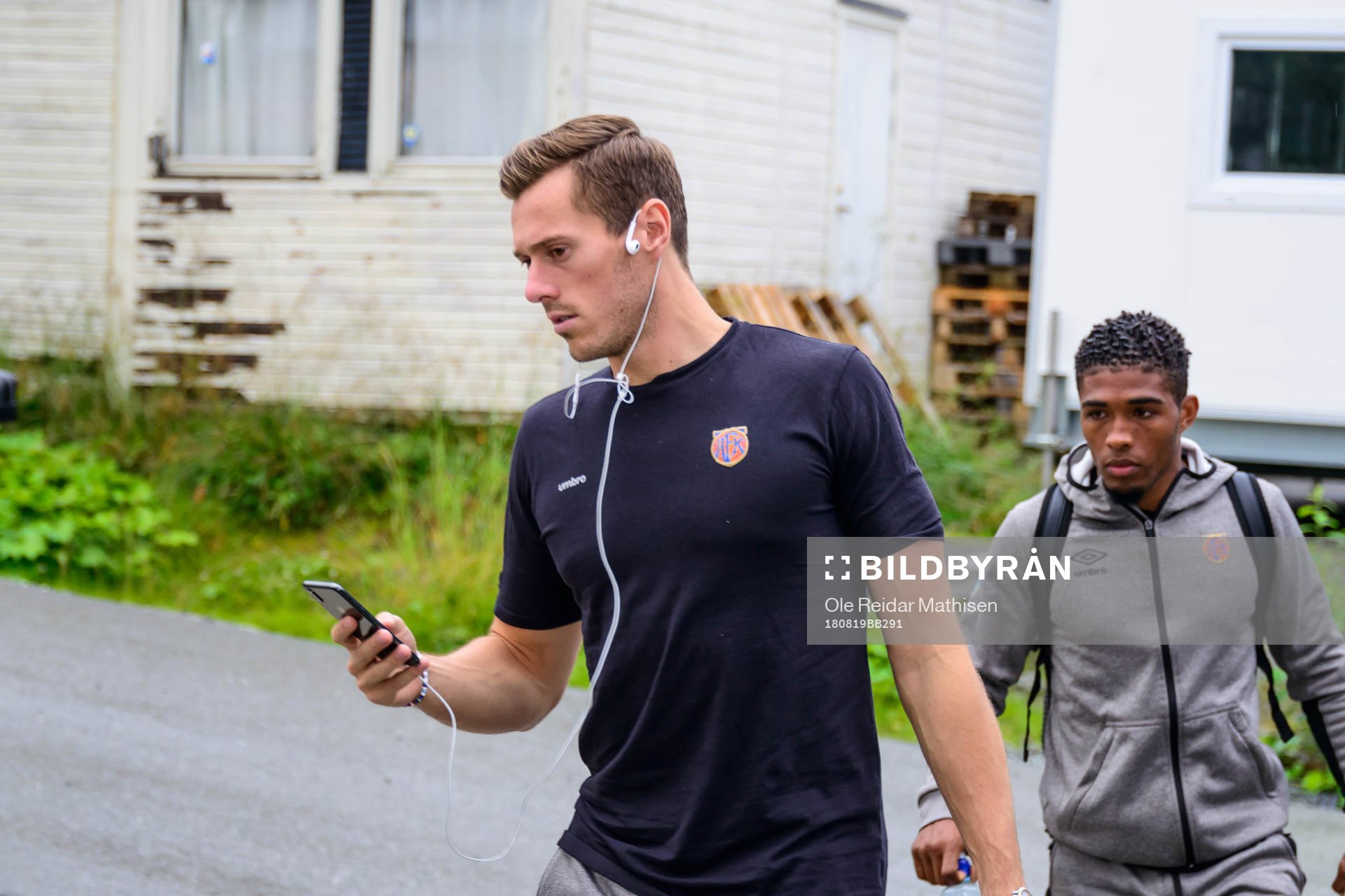 Goalkeeper Tarjei Aase Omenås of Aalesund arriving at the