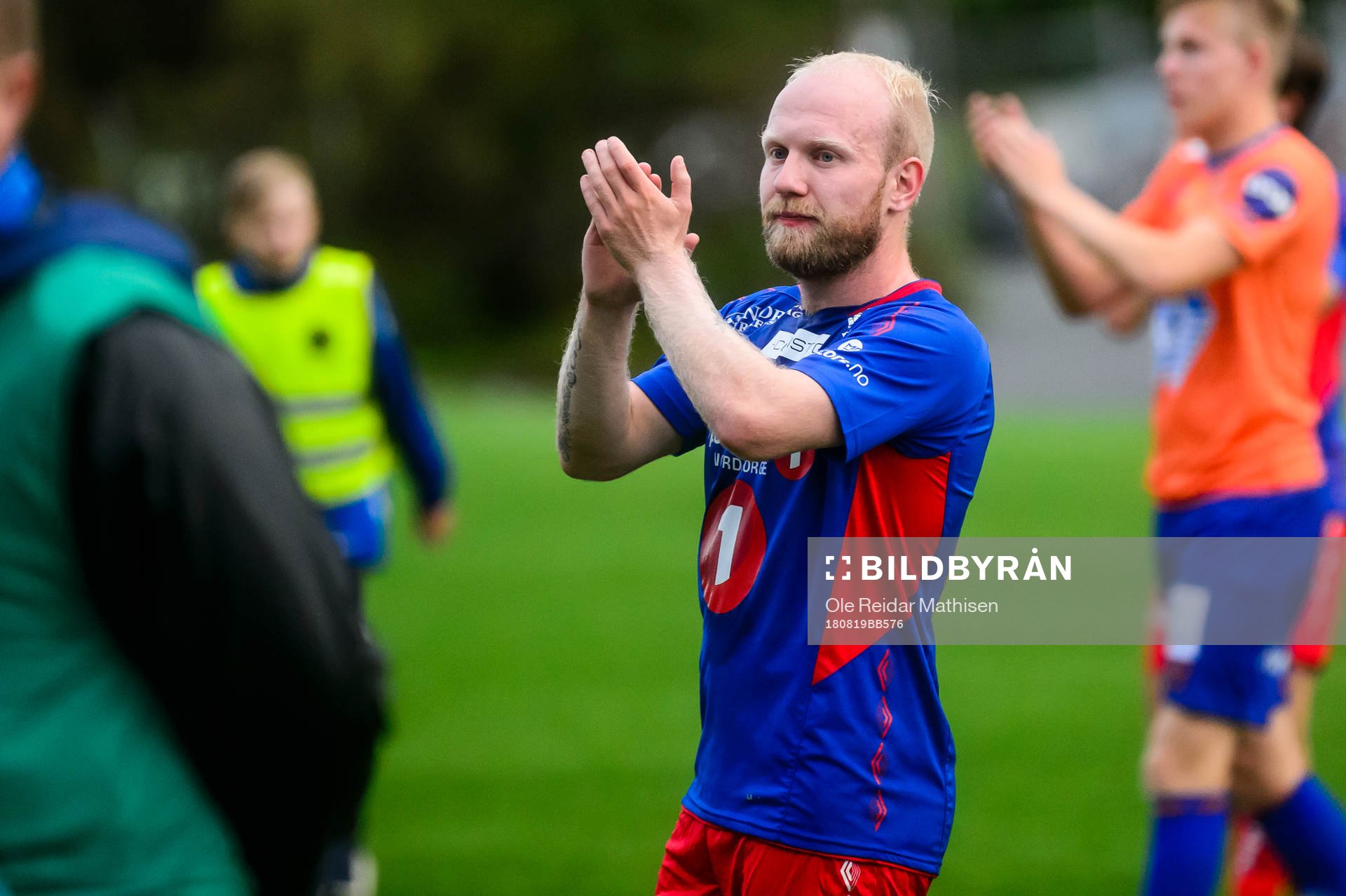 Andreas Løvland of Tromsdalen celebrating