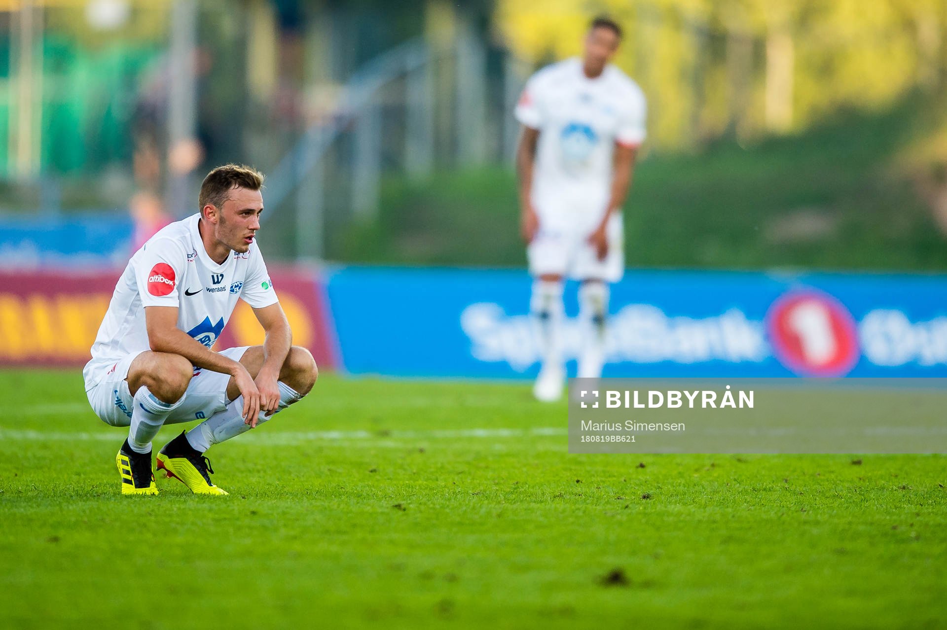 Fredrik Aursnes of Molde looks dejected