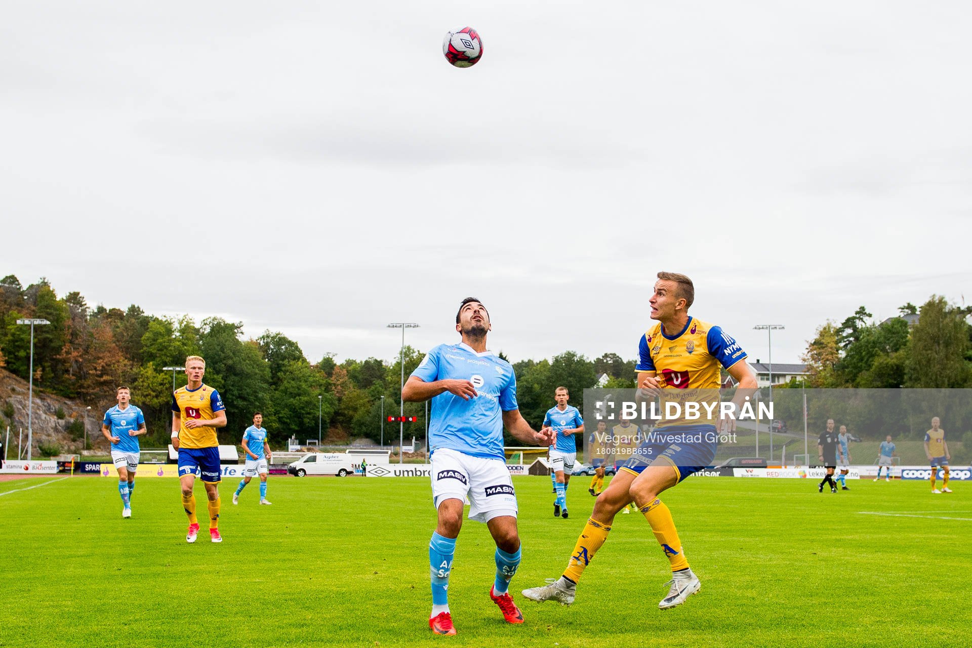 Sanel Kapidzic of Sandnes Ulf and Martin Hoel Andersen of