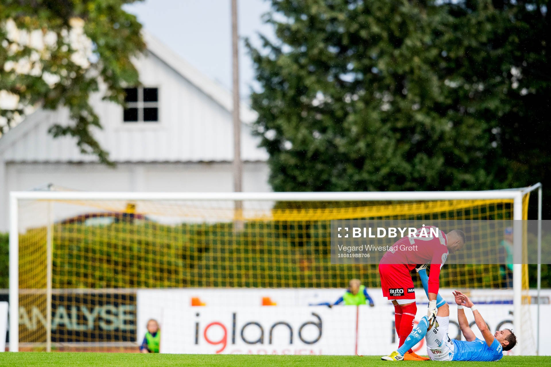 Goalkeeper Nicklas Frenderup and Bjørnar Holmvik of