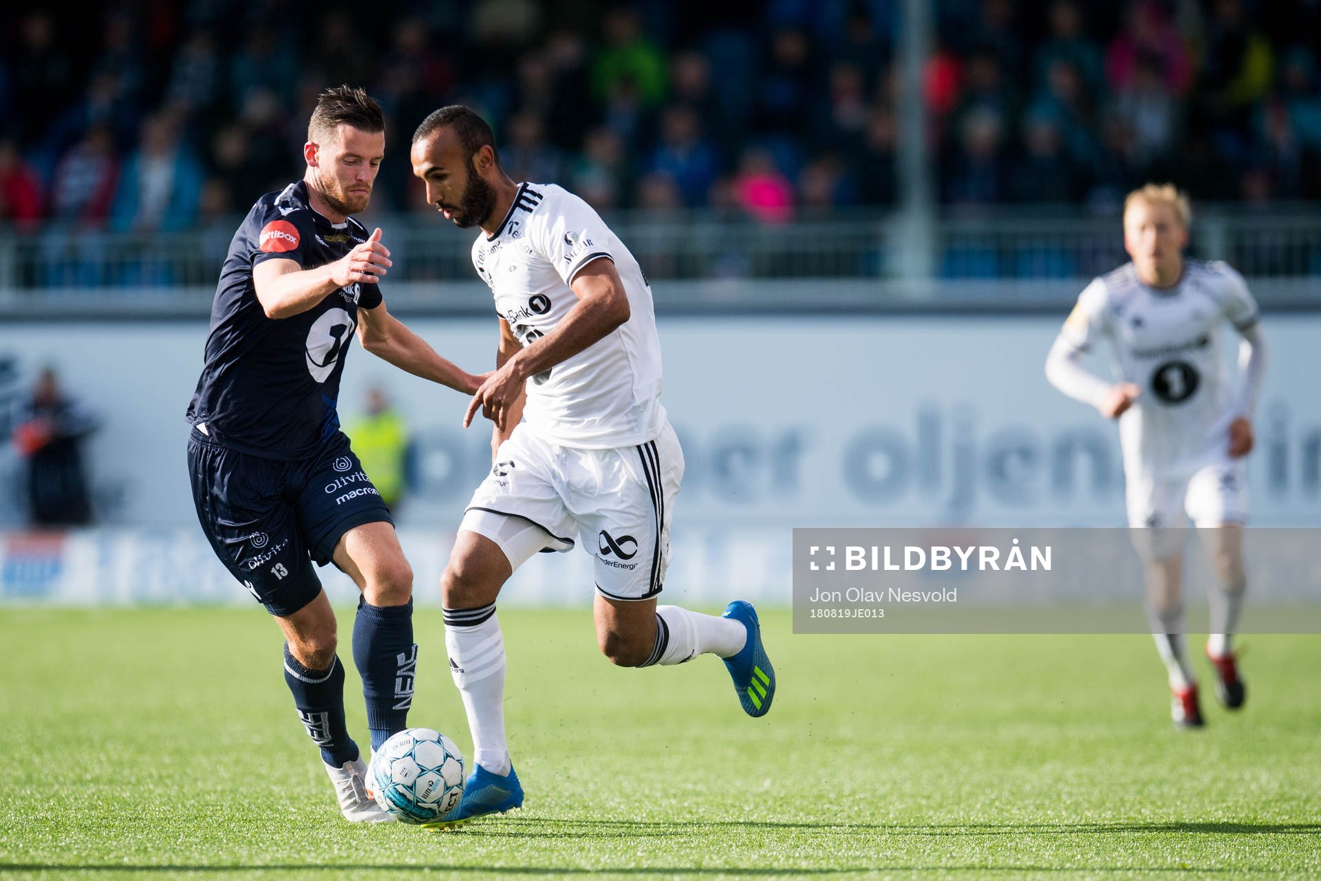 Bendik Bye of Kristiansund and Issam Jebali of Rosenborg