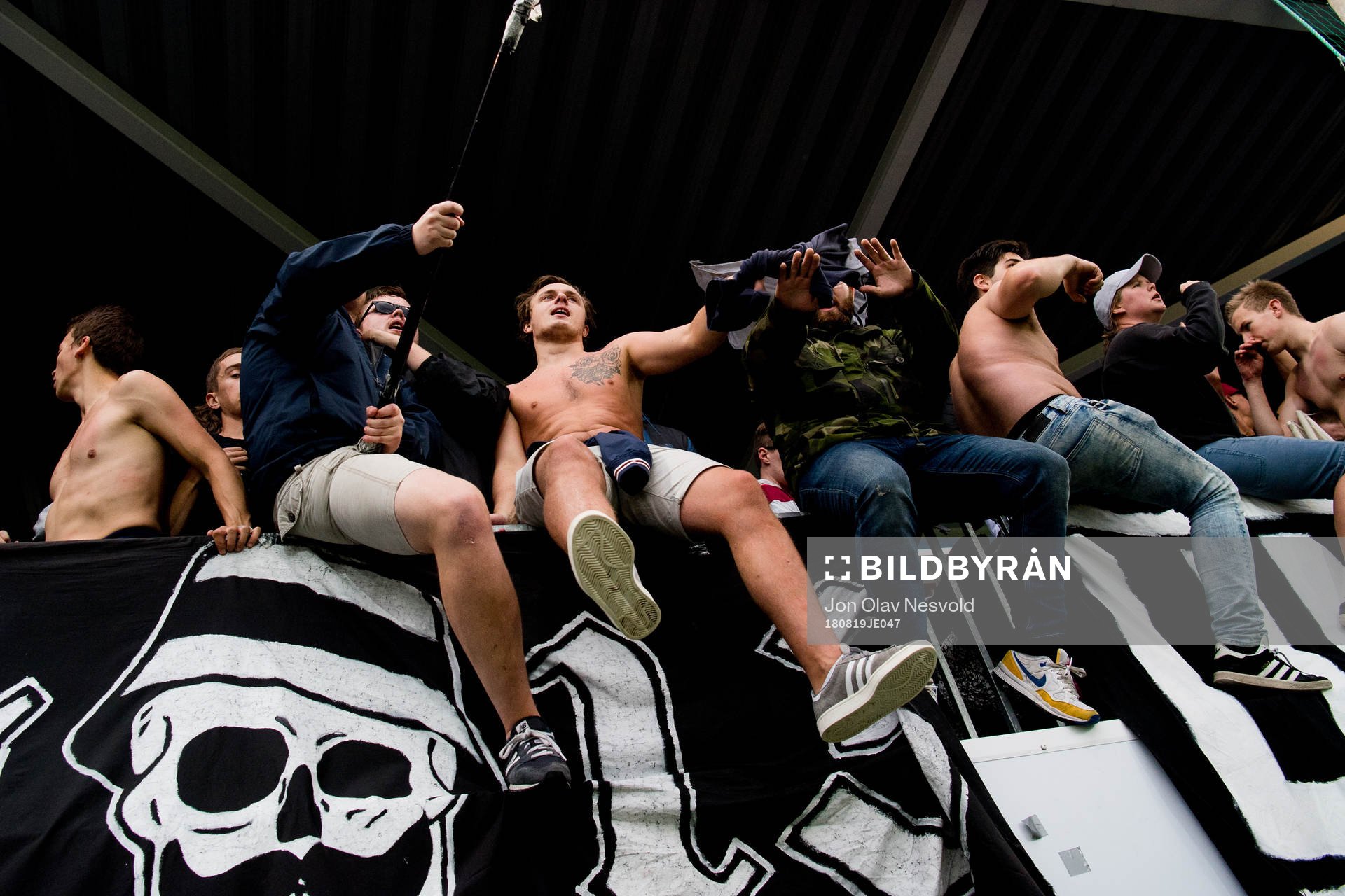 Supporters of Rosenborg celebrate