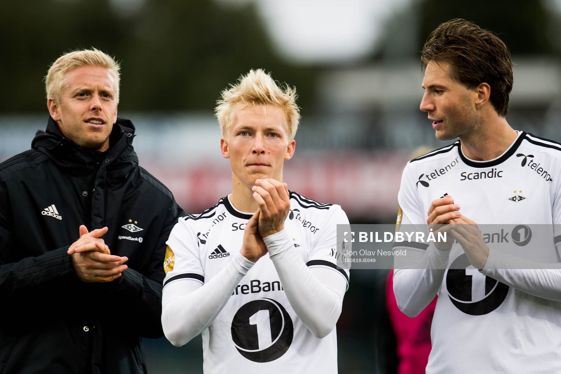 Goalkeeper Arild Østbø, Birger Meling and Marius Lundemo