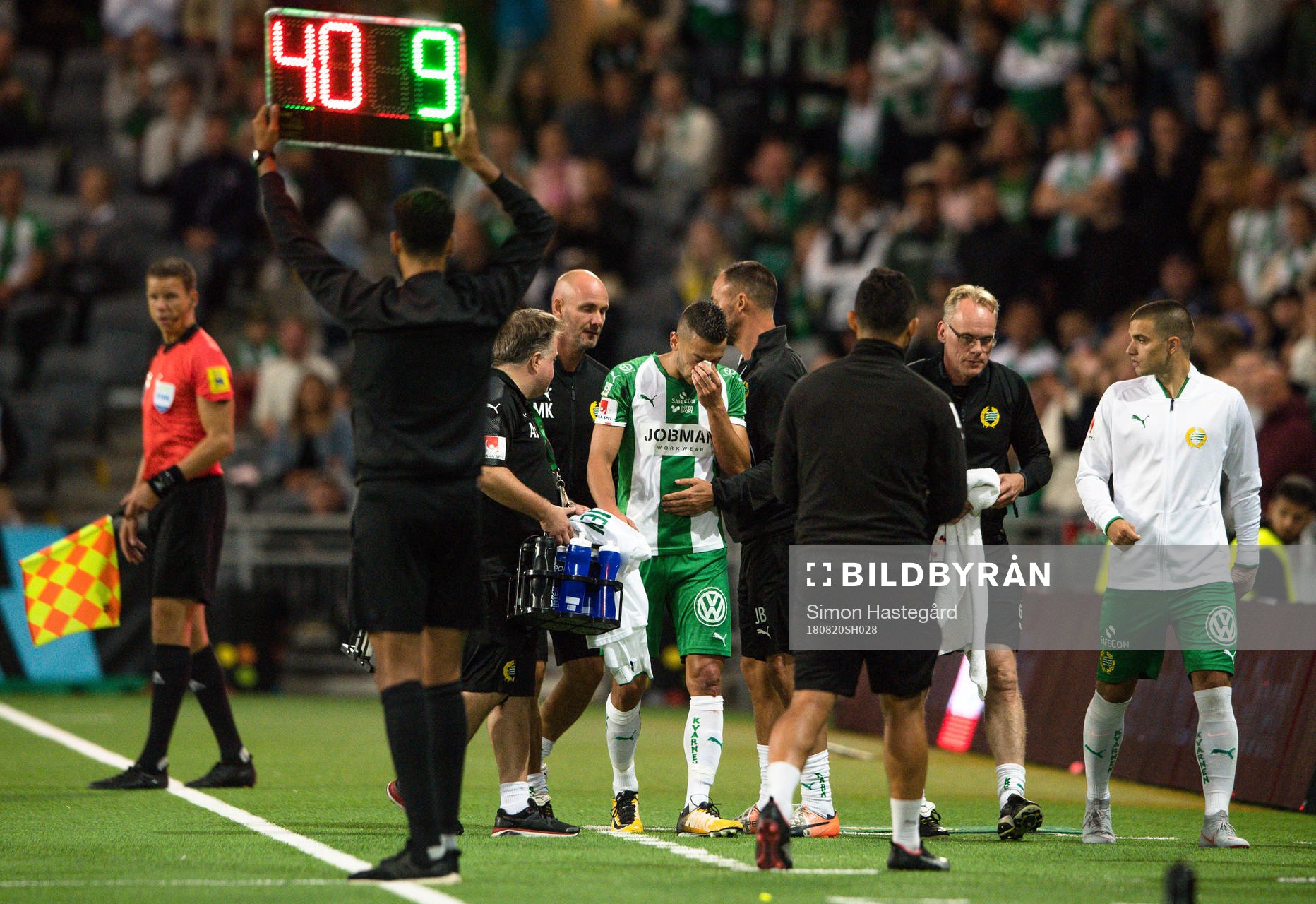 Hammarbys Nikola Djurdjic har ont
