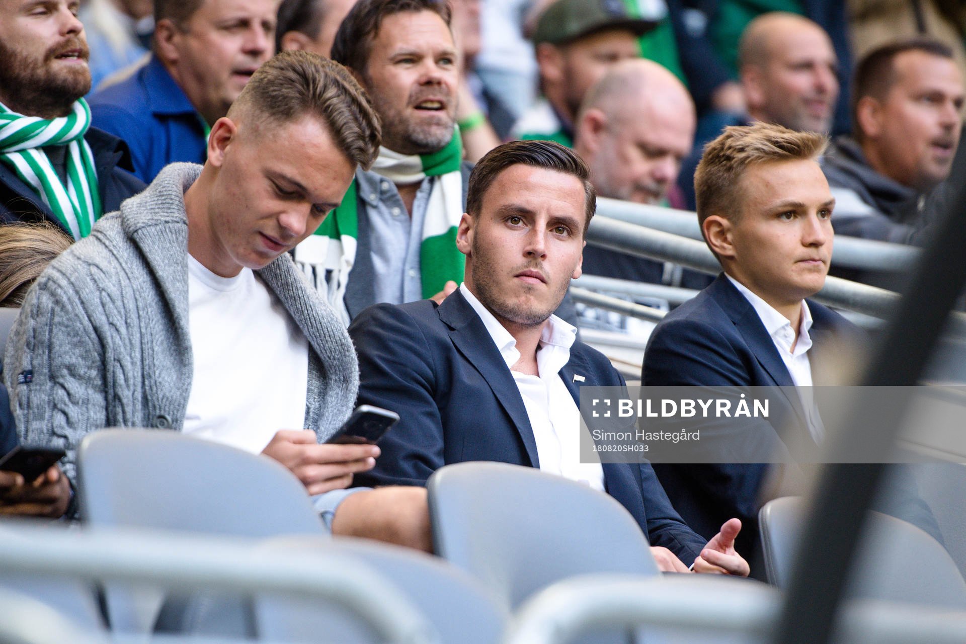 Hammarbys Jeppe Andersen på läktaren