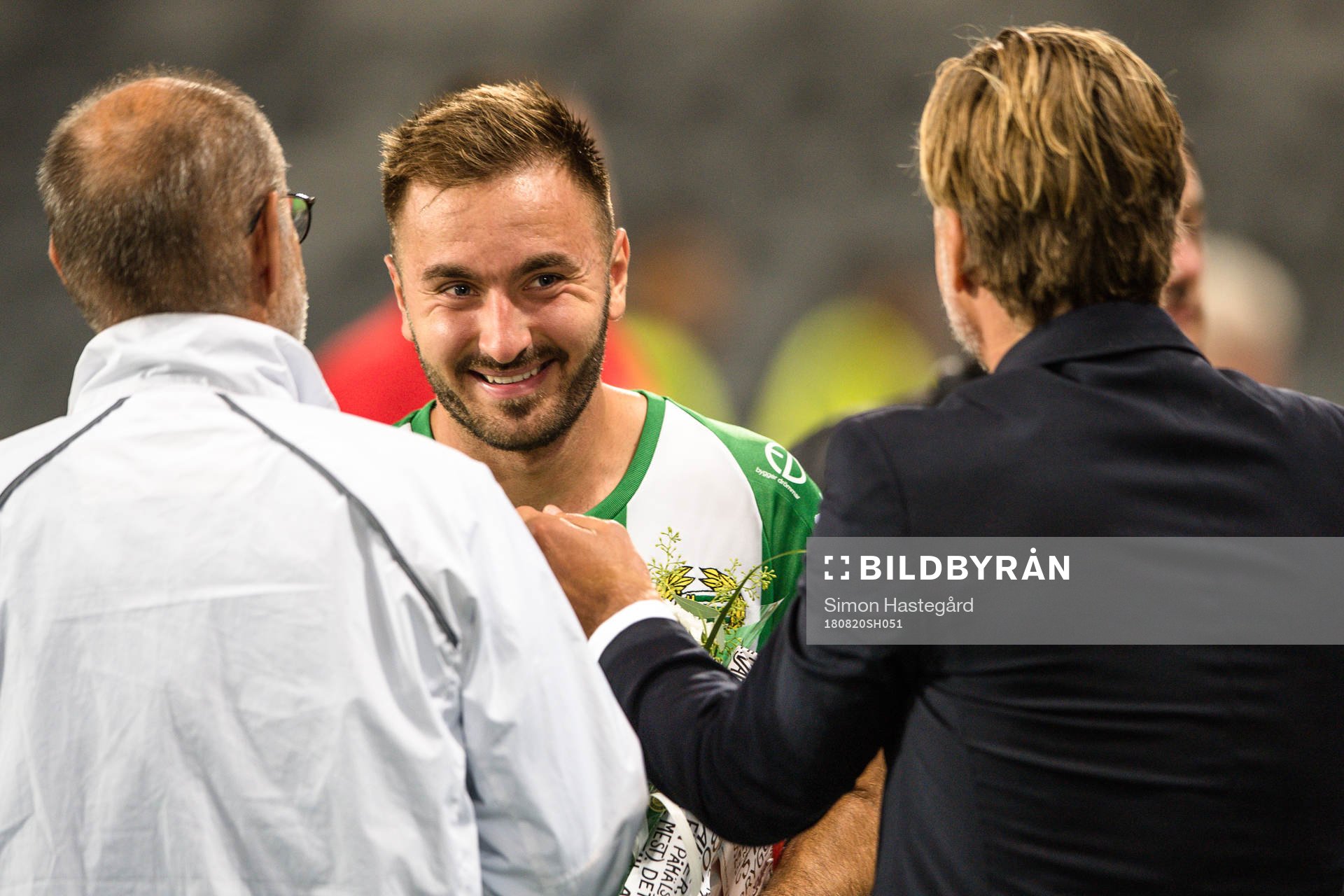 Hammarbys Muamer Tankovic och sportchef Jesper Jansson