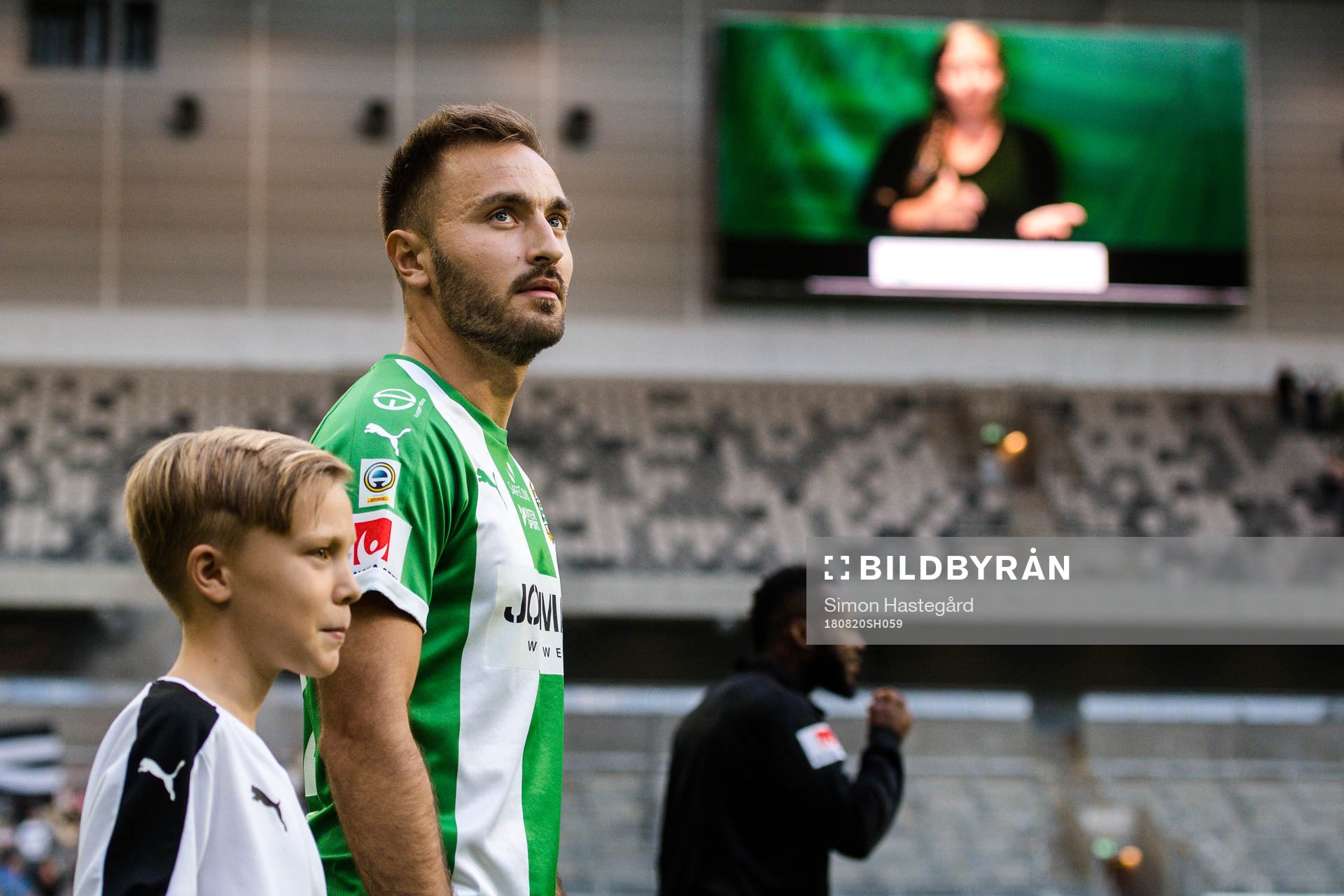 Hammarbys Muamer Tankovic före fotbollsmatchen i