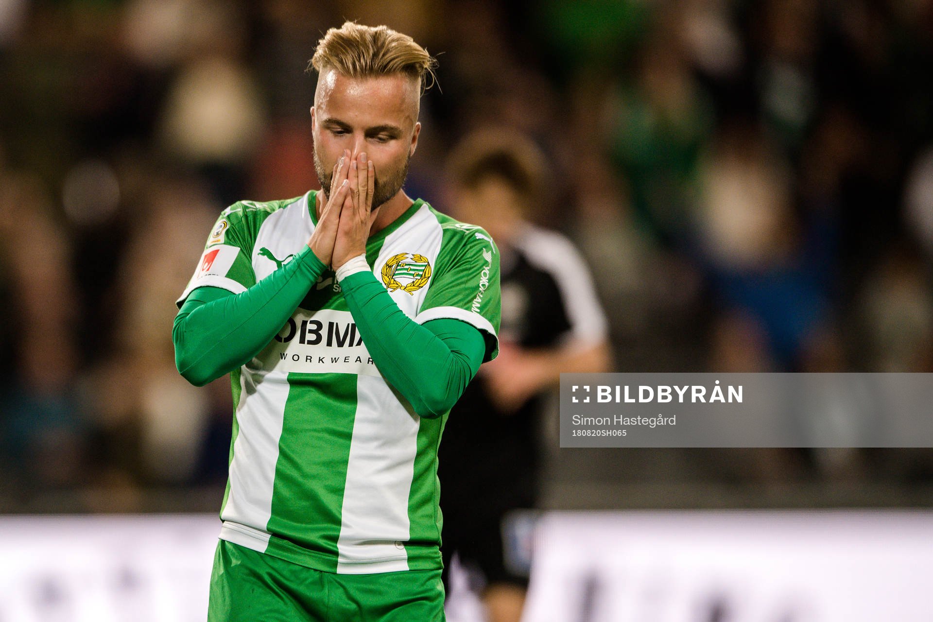 Hammarbys Sander Svendsen reagerar