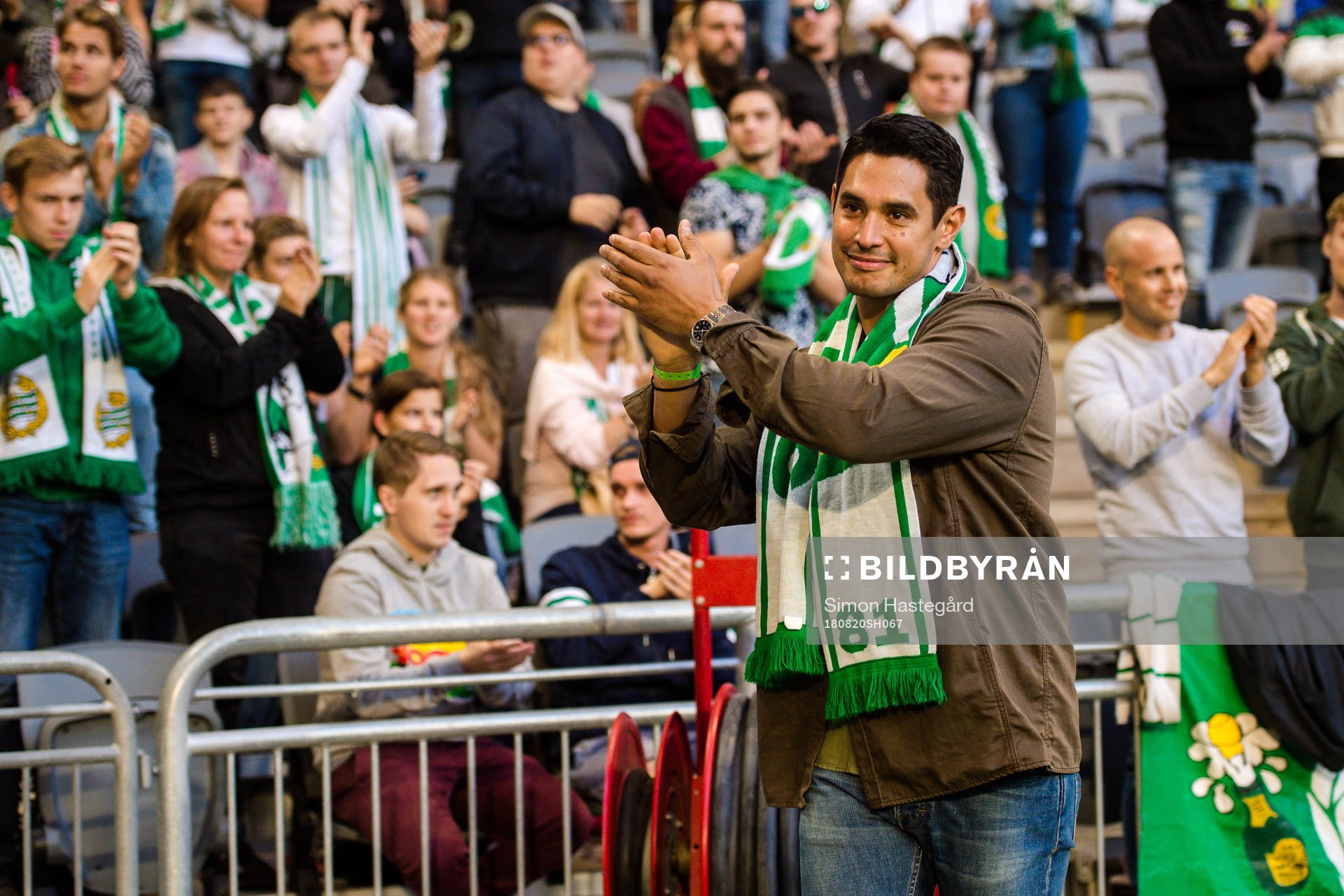 Hammarbys tidigare spelare Sebastian Bojassén under fotbollsmatchen i Allsvenskan mellan Hammarby och Örebro den 20 augusti 2018 i Stockholm.
