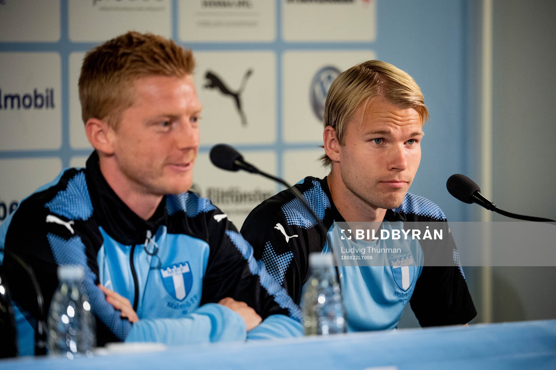 Anders Christiansen and Oscar Lewicki of Malmö FF