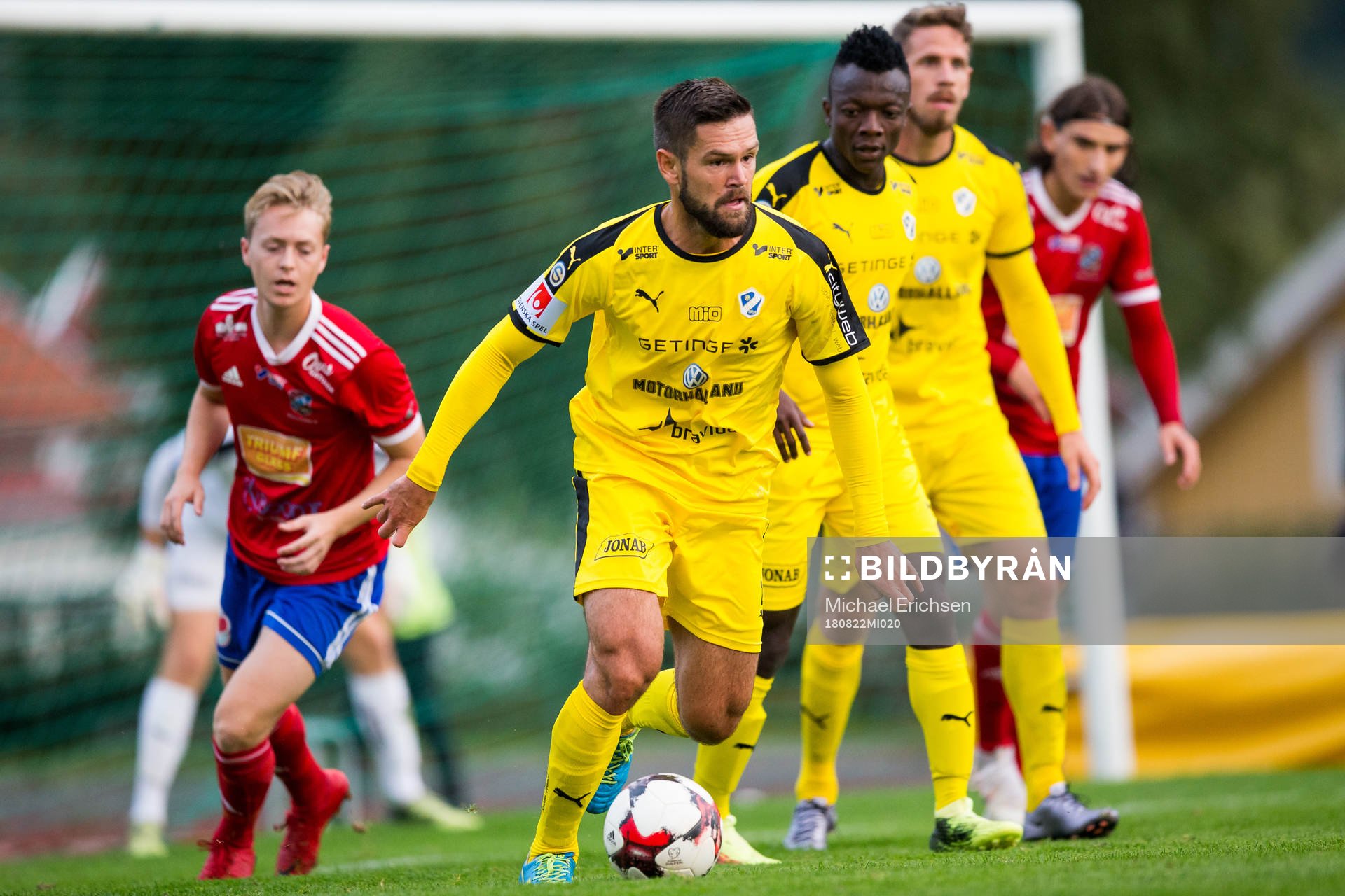 Halmstads Ivo Pekalski under fotbollsmatchen i Svenska cupen mellan ISävedalen och Halmstad den 22 augusti 2018 i Göteborg.