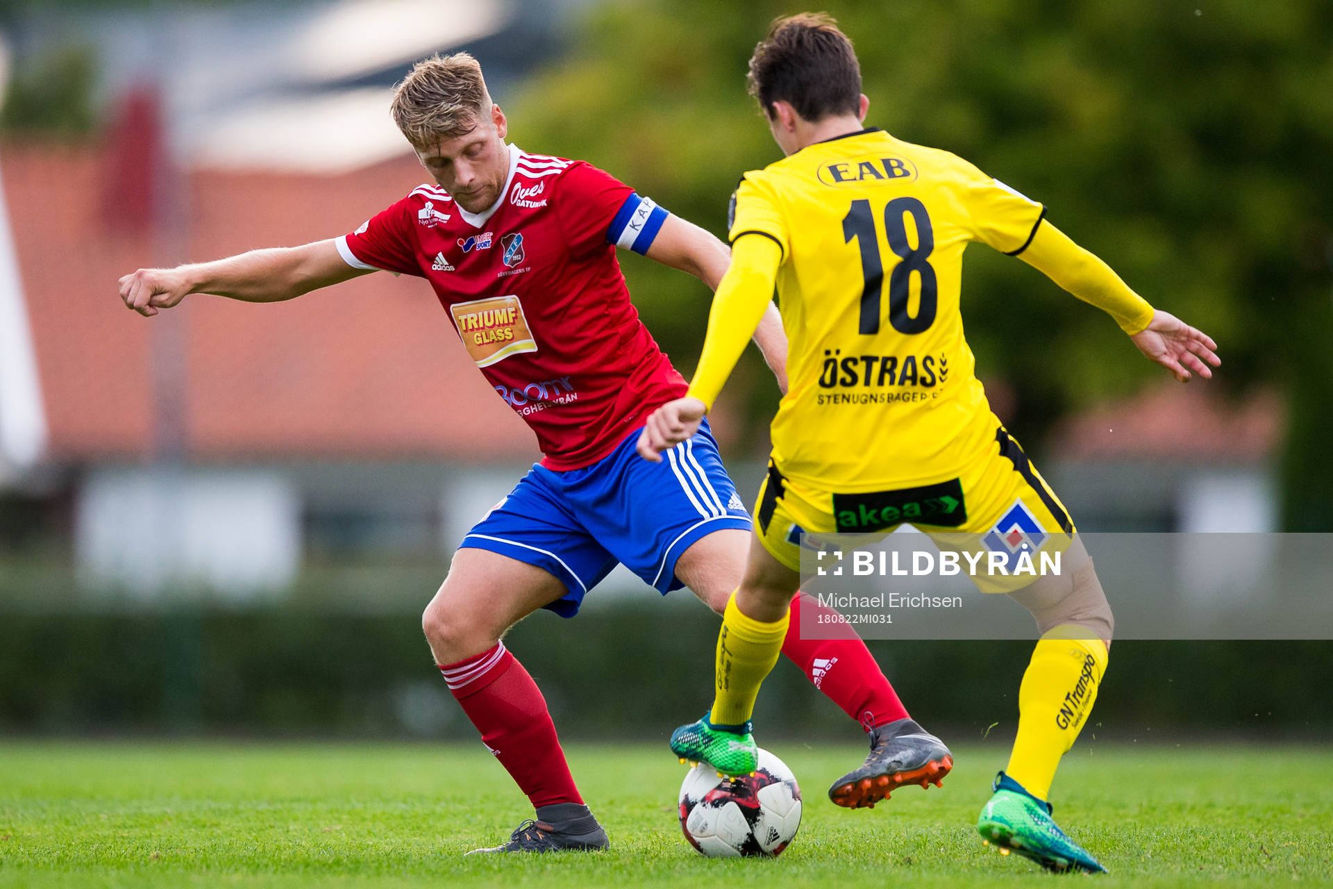 Sävedalens Rasmus Tengfjord mot Halmstads Emil Tot