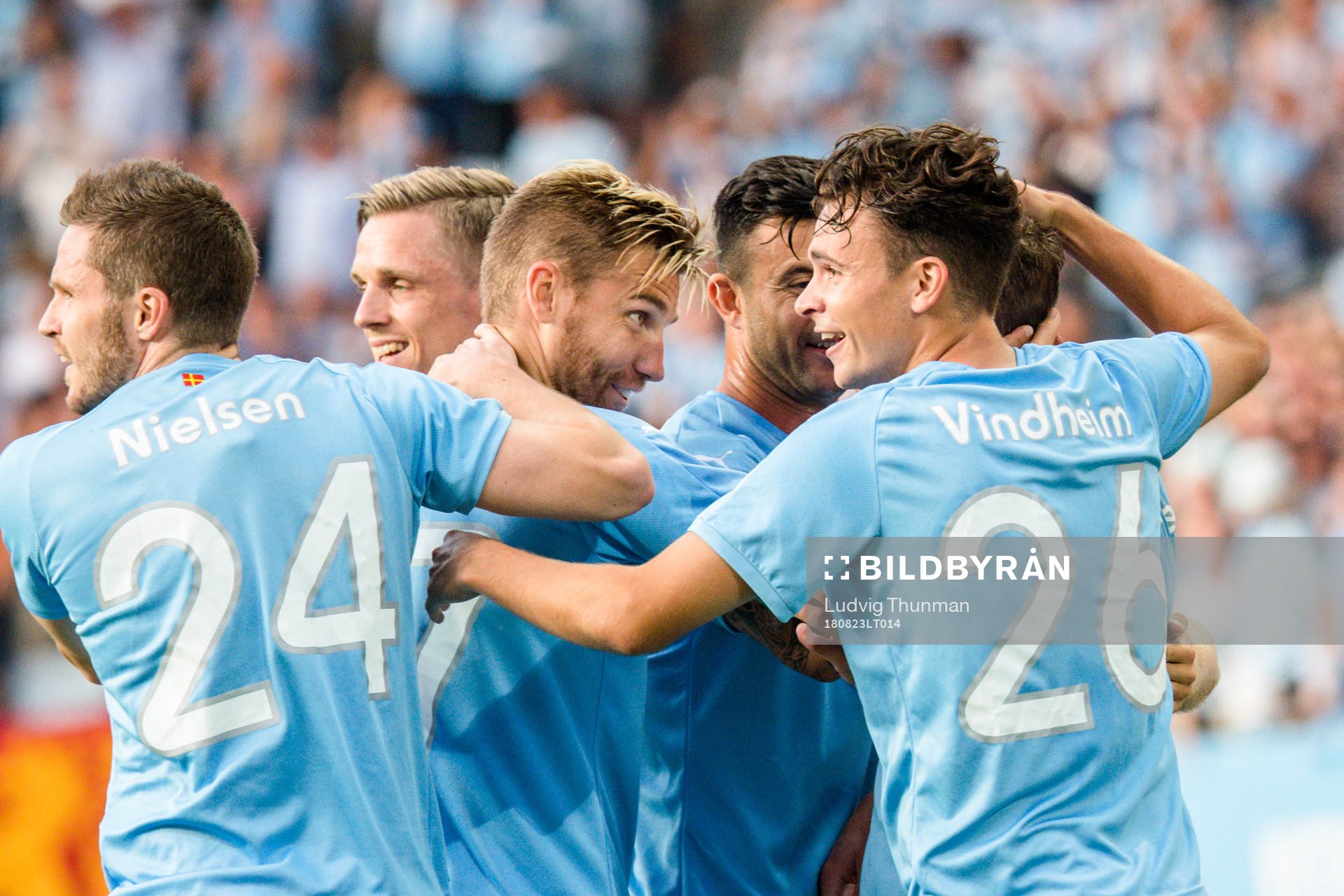 Andreas Vindheim of Malmö FF celebrates the 1-0 goal