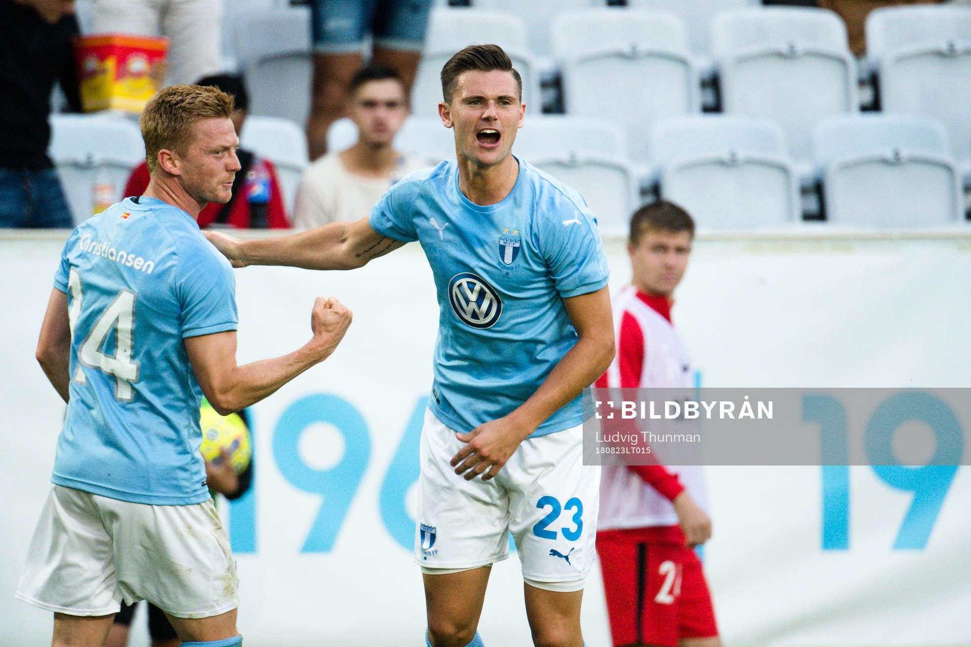 Anders Christiansen and Marcus Antonsson of Malmö FF