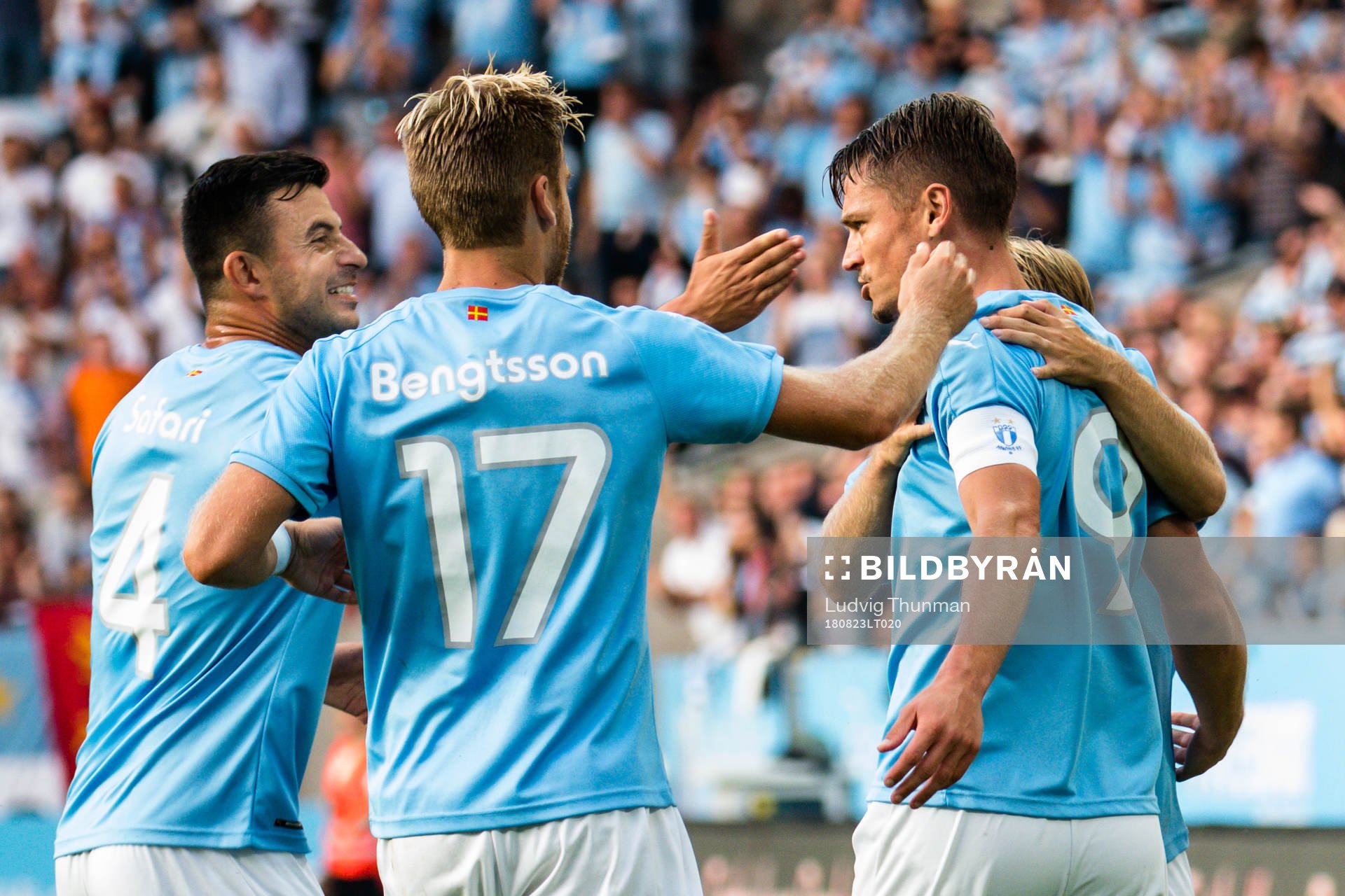Markus Rosenberg of Malmö FF celebrates the 1-0 goal