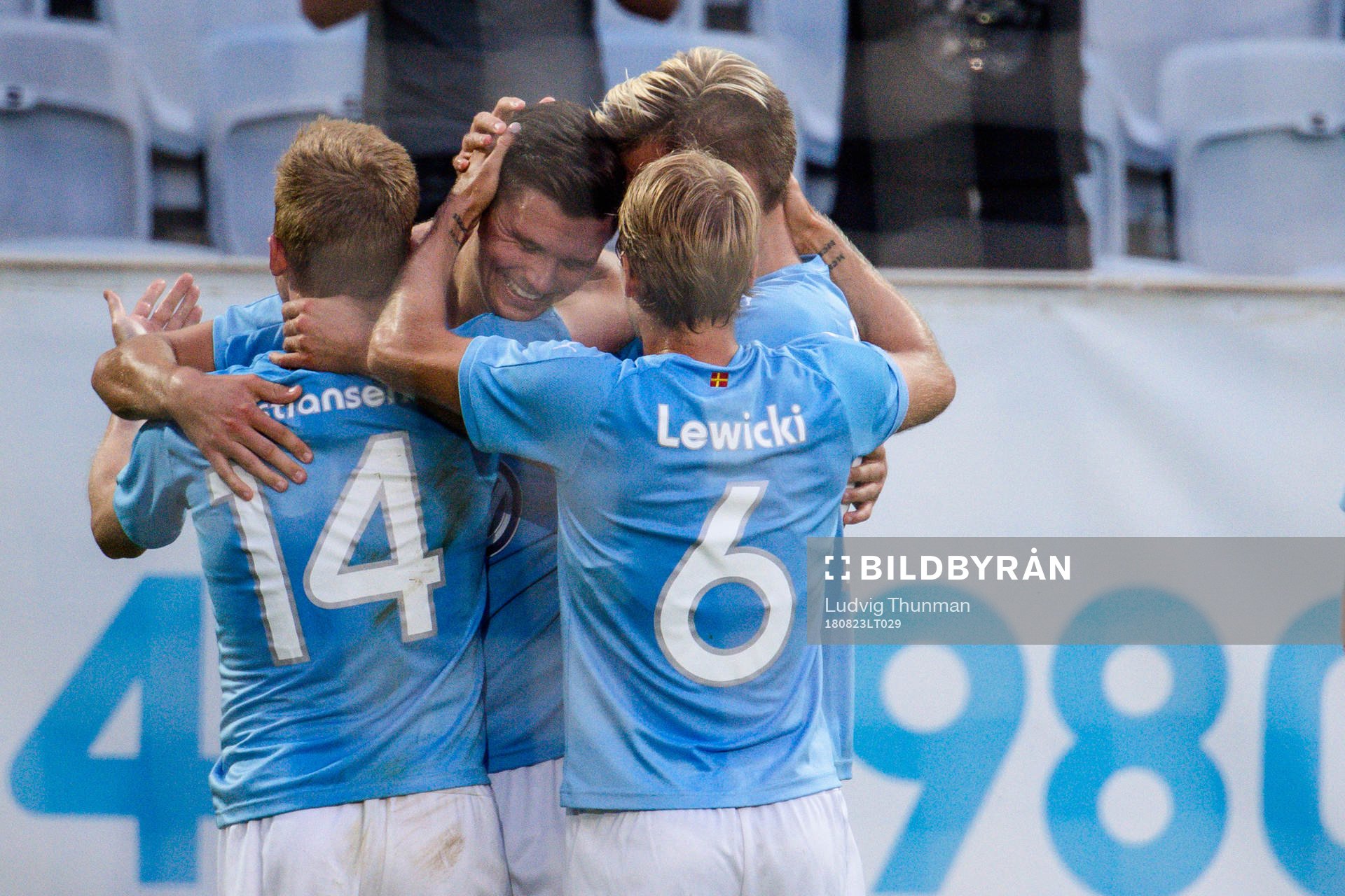 Marcus Antonsson of Malmö FF celebrates the 2-0 goal