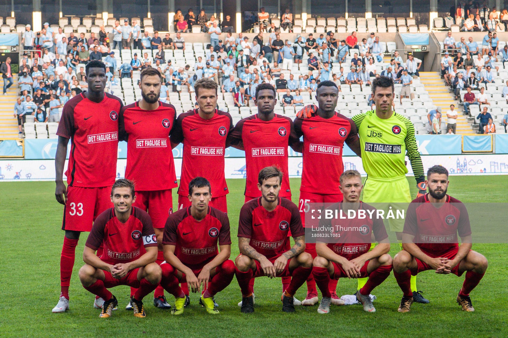 Starting Eleven of Midtjylland prior the UEFA Europa League