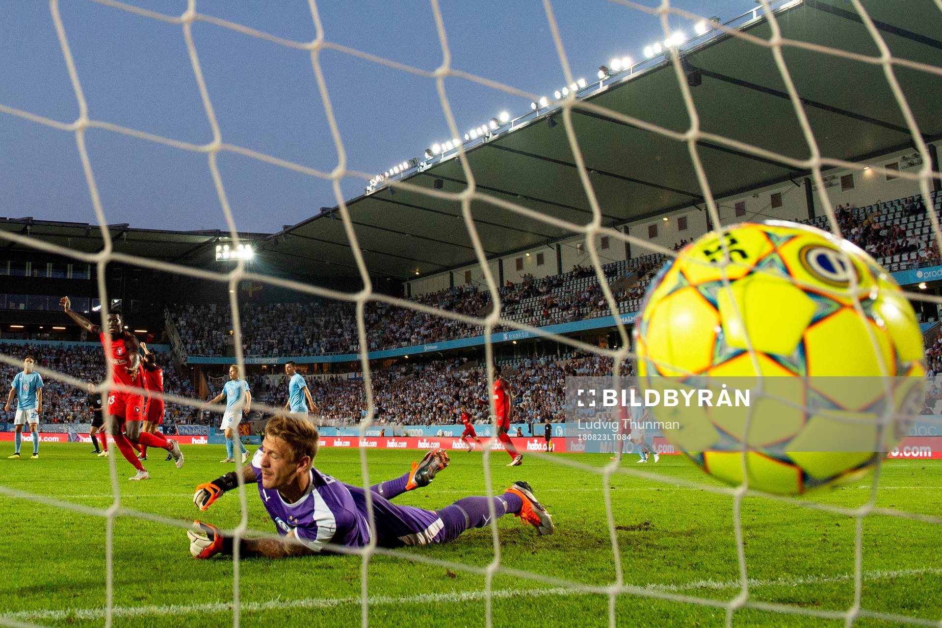 Goalkeeper Johan Dahlin looks dejected