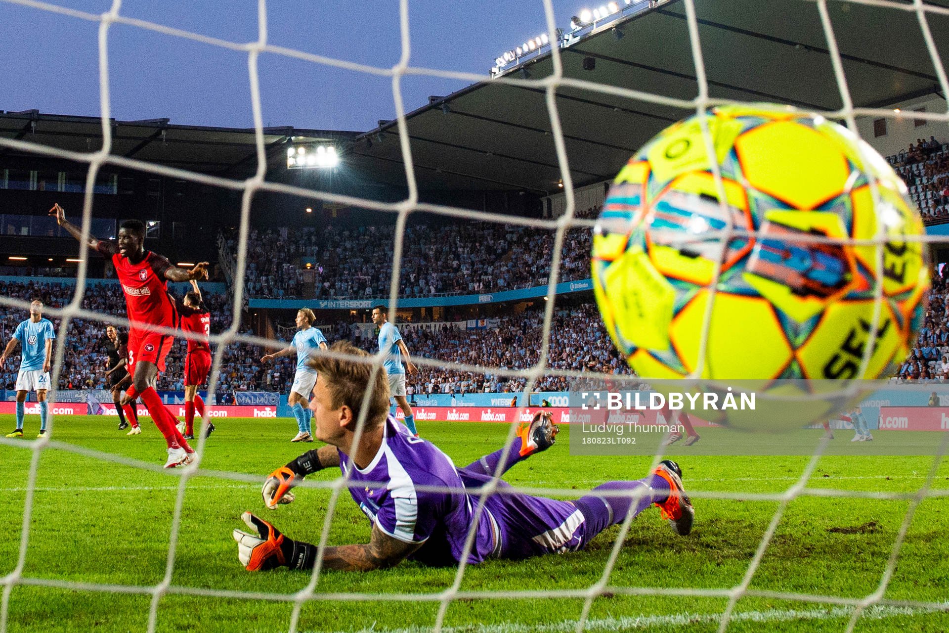Goalkeeper Johan Dahlin looks dejected
