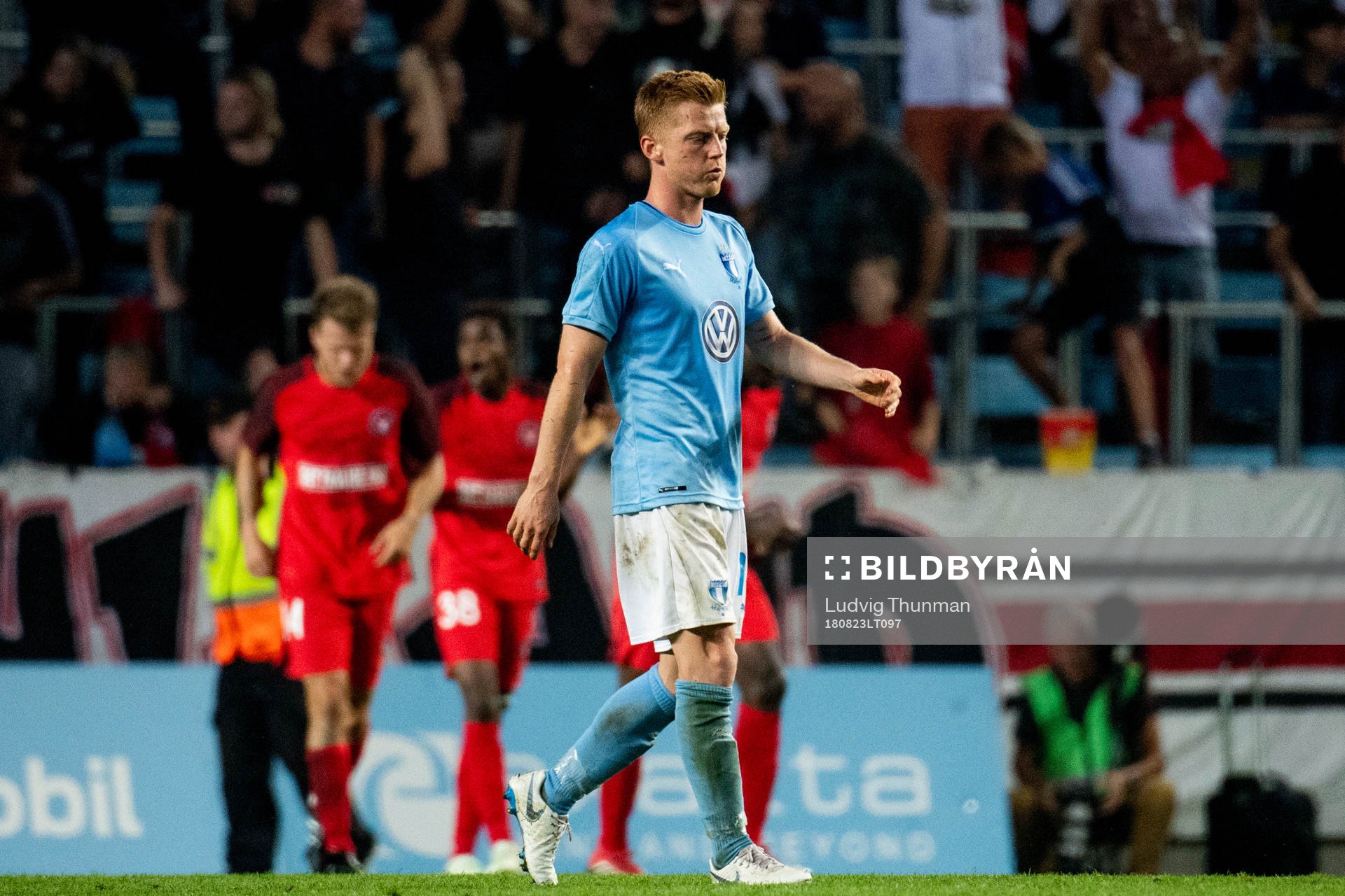 Anders Christiansen of Malmö FF looks dejected