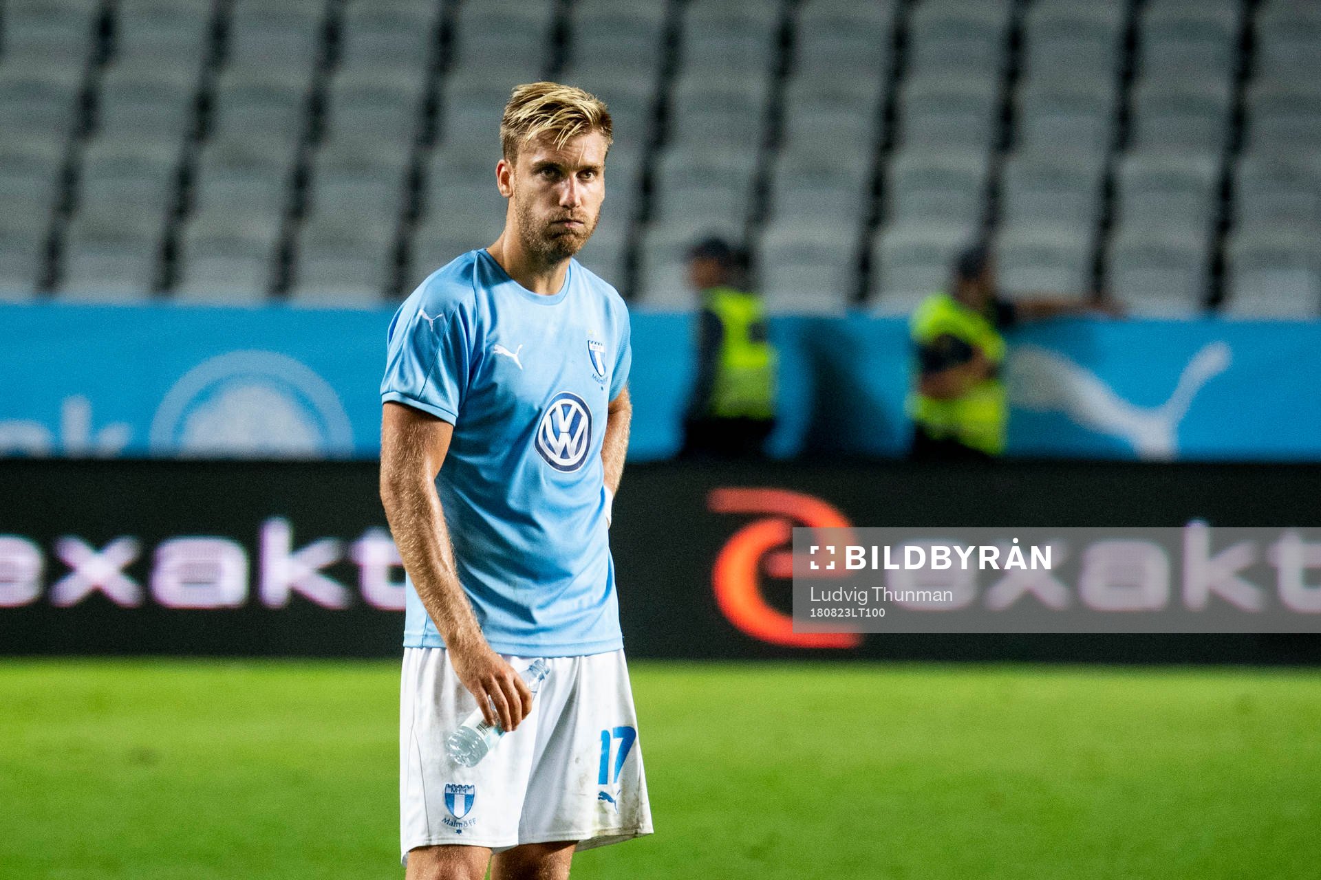 Rasmus Bengtsson of Malmö FF looks dejected