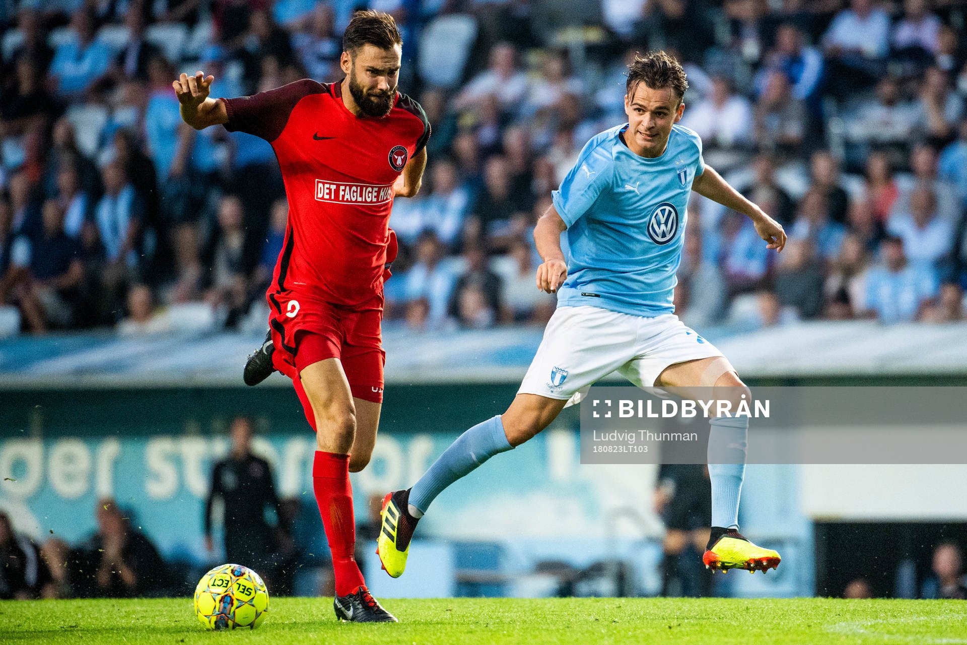 Marc Dal Hende of Midtjylland and Andreas Vindheim of