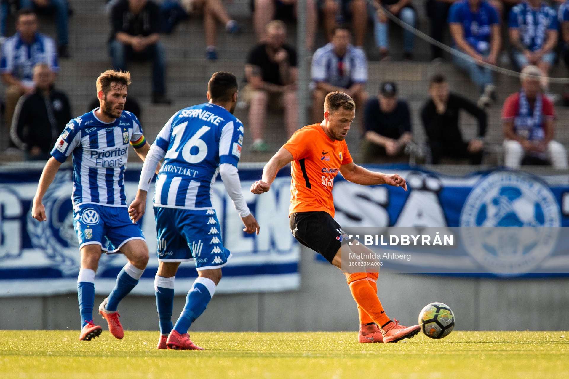 Torns Andreas Åkerlund under fotbollsmatchen i Svenska cupen mellan Torn och IFK Göteborg den 23 augusti 2018 i Lund.