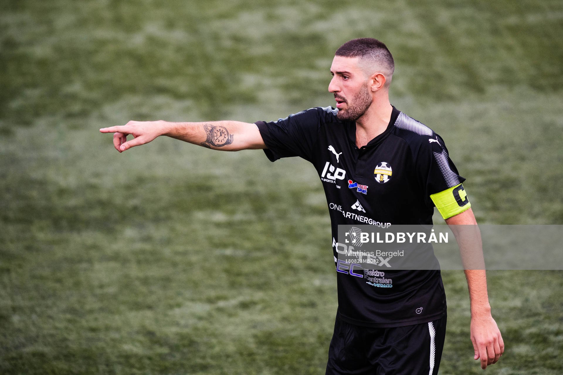 Hisingbackas Dennis Balint under fotbollsmatchen i Svenska Cupen mellan Hisingsbacka och Örgryte den 23 augusti 2018 i Göteborg.