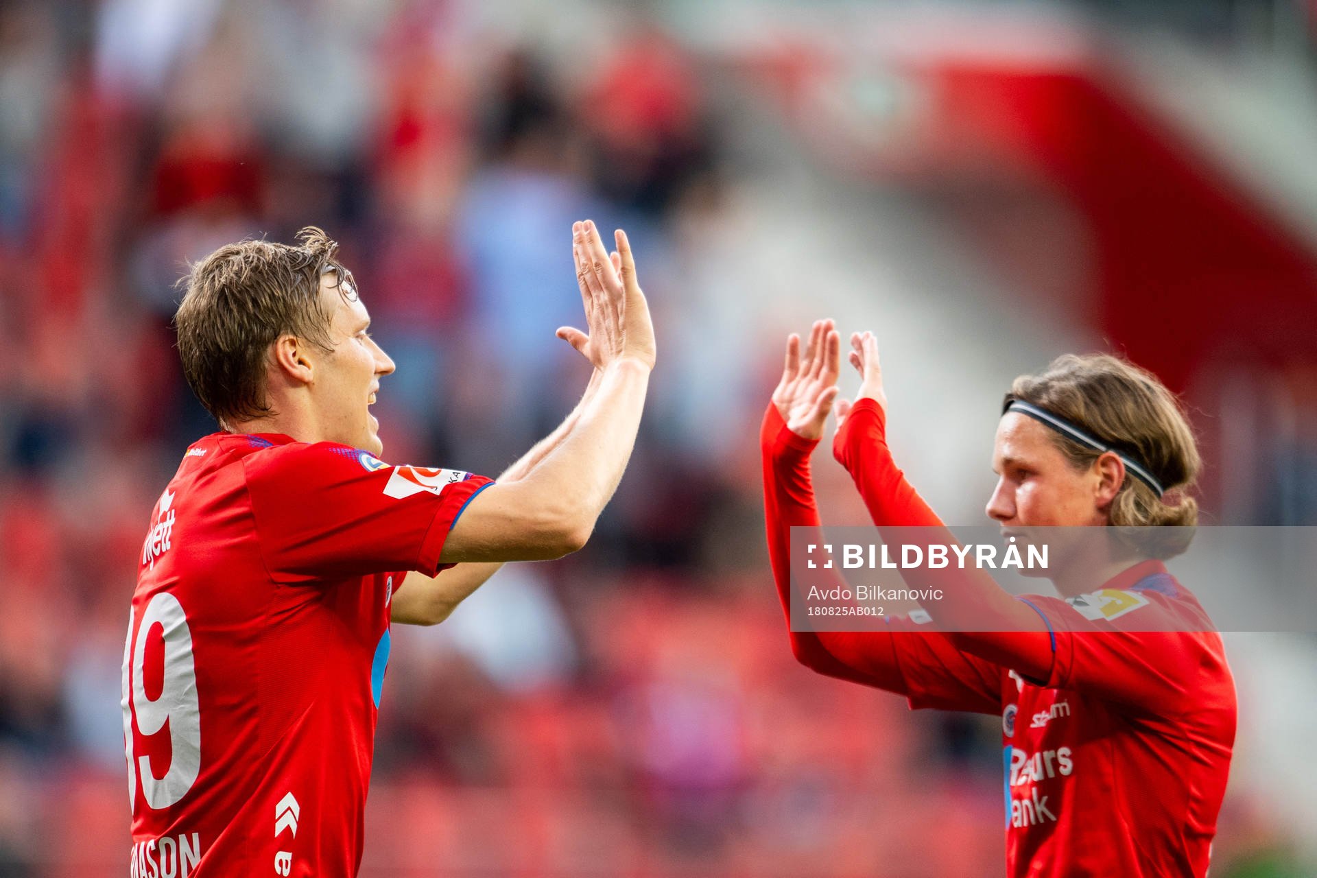 Helsingborgs Andri Runar Bjarnason jublar