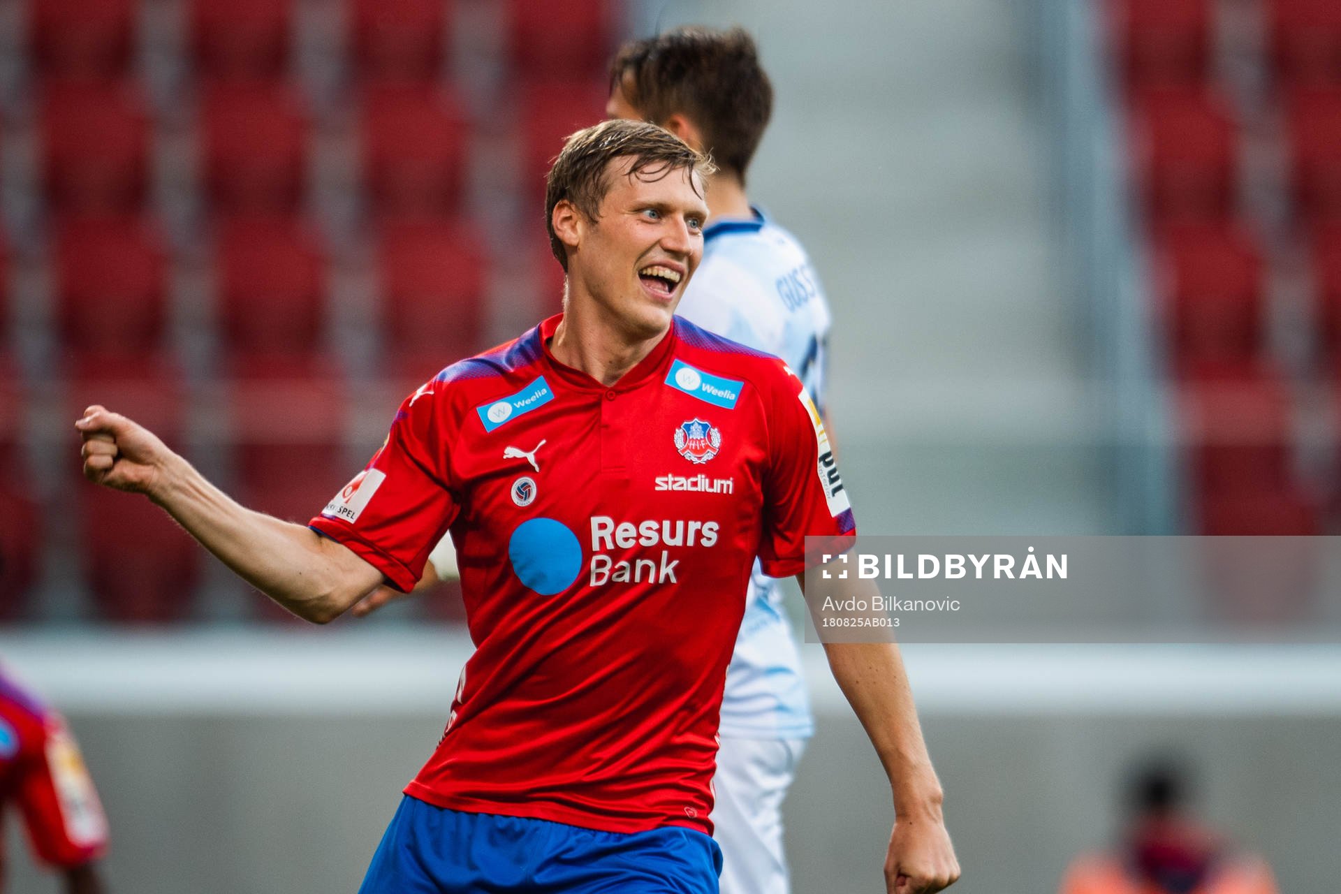 Helsingborgs Andri Runar Bjarnason jublar
