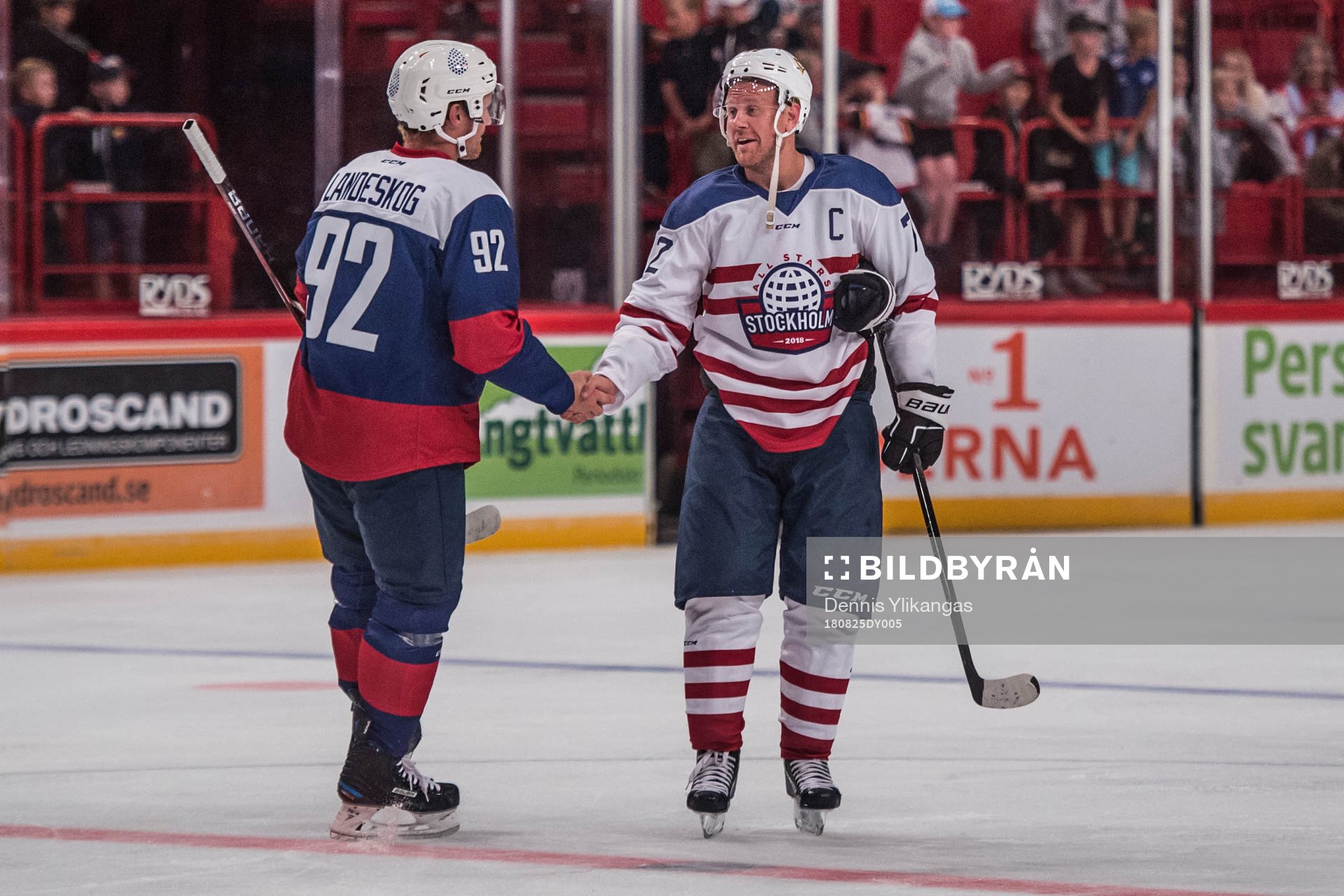Kapten Gabriel Landeskog för All-Stars Syd och kapten för