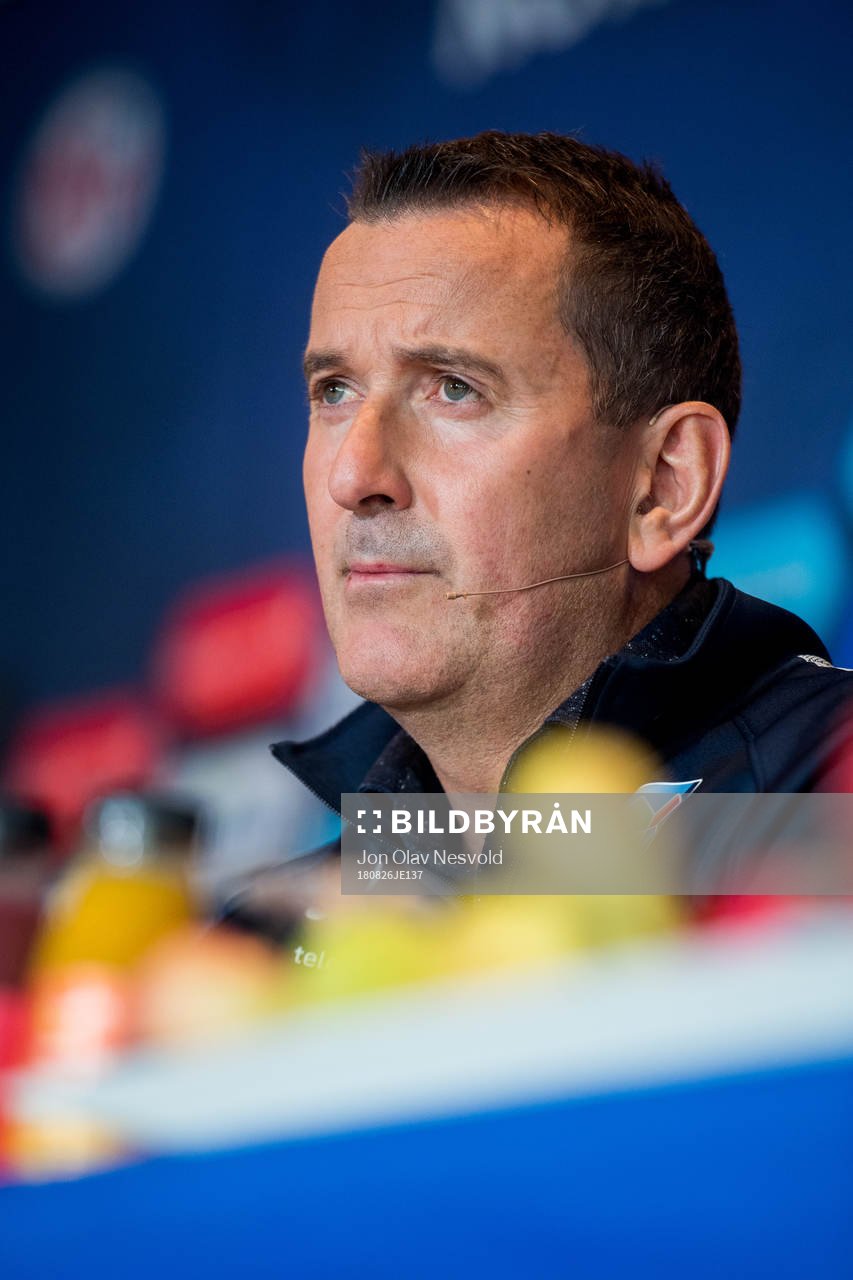 Per Joar Hansen, assistant coach of Norway, presents the