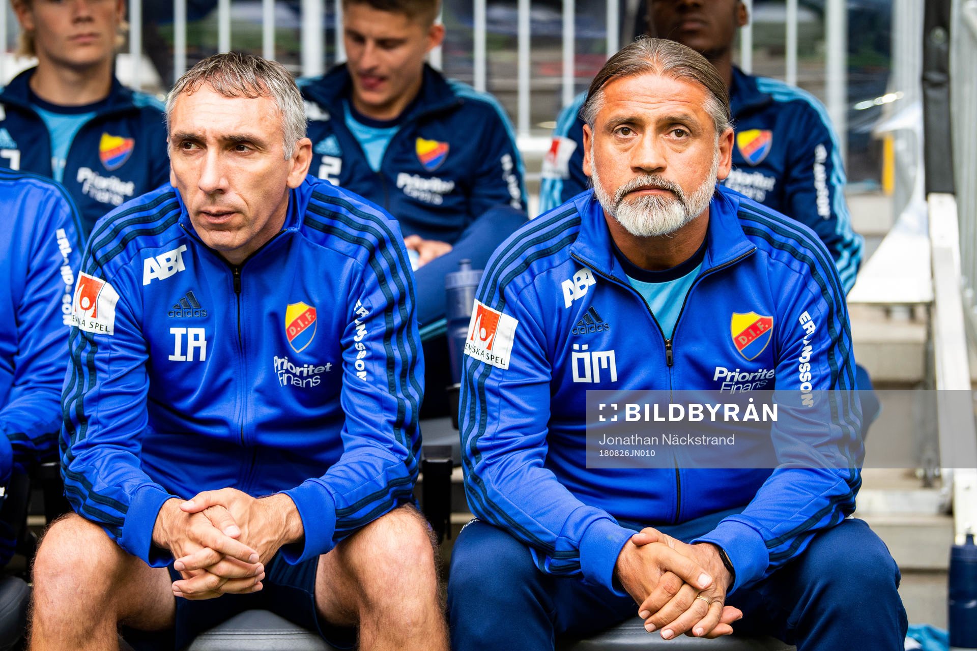 Djurgårdens tränare Özcan Melkemichel och assisterande
