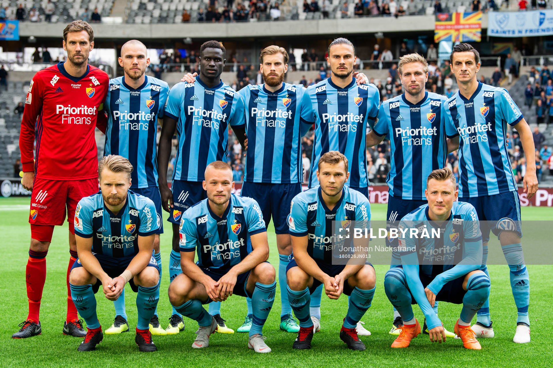 Djurgårdens startelva nder fotbollsmatchen i Allsvenskan